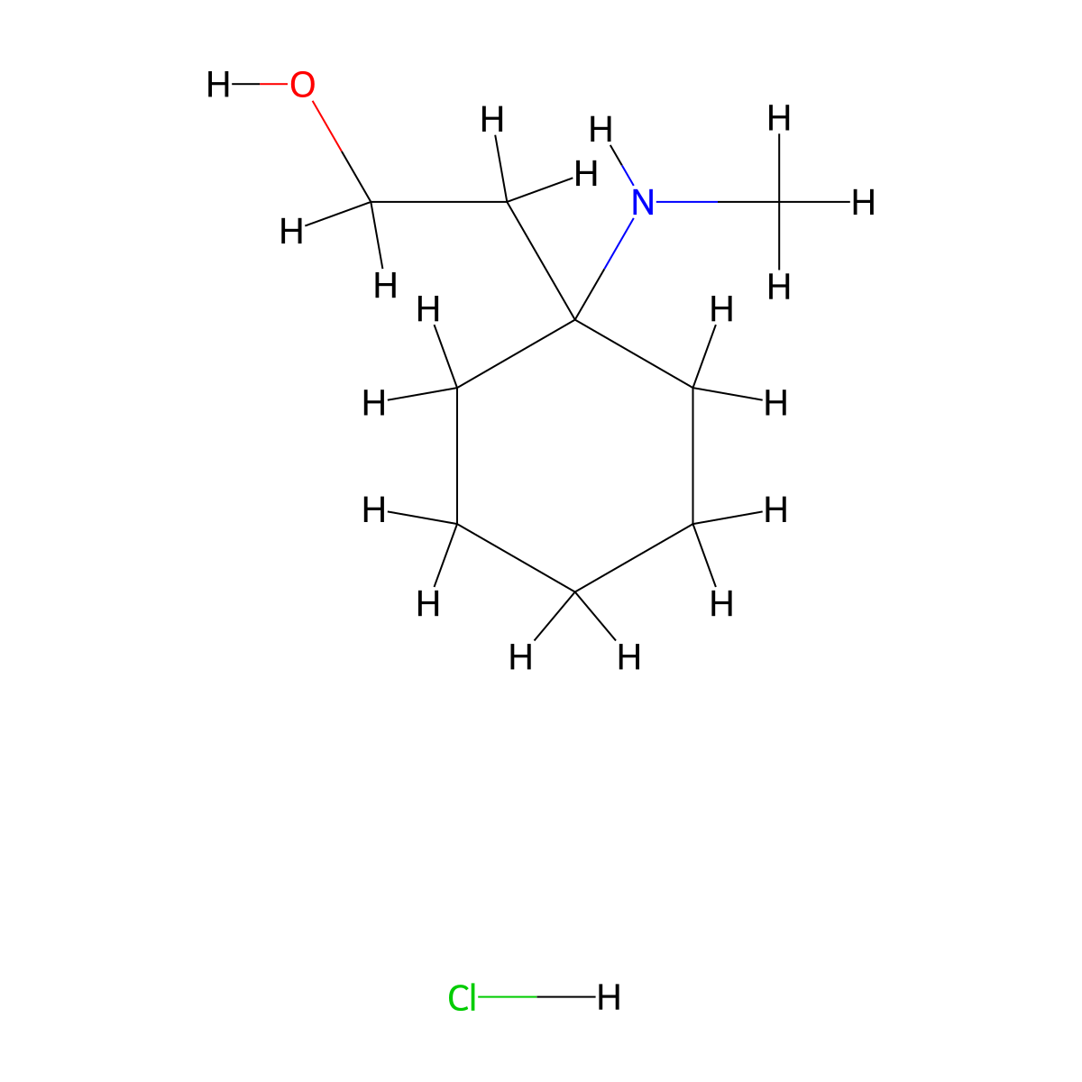 2-[1-(Methylamino)cyclohexyl]ethanol;hydrochloride molecular structure, CAS 2940952-37-2