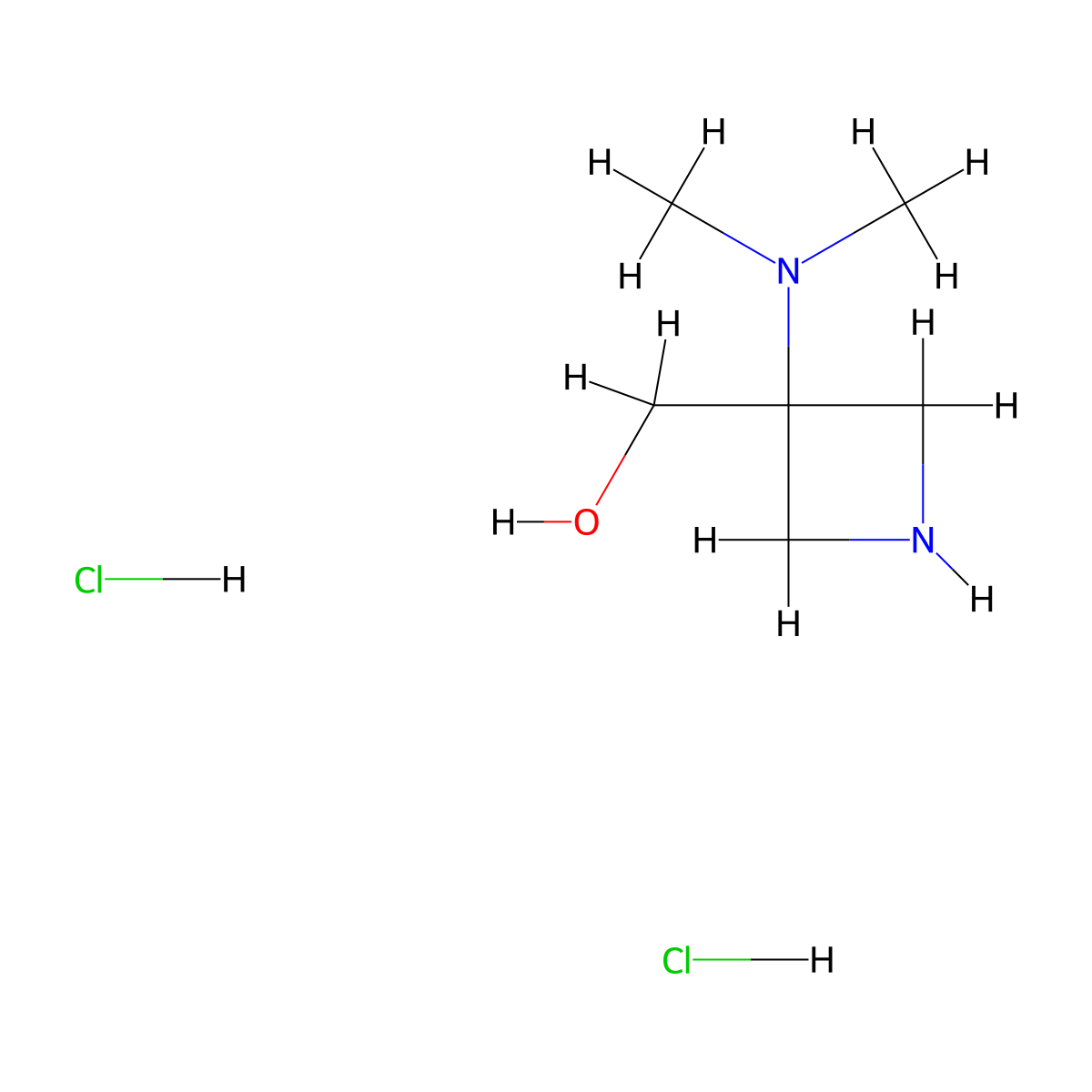 [3-(Dimethylamino)azetidin-3-yl]methanol dihydrochloride molecular structure, CAS 2940952-98-5