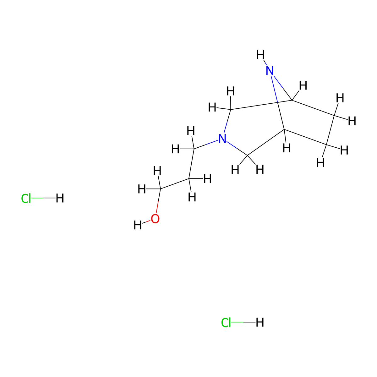 3-(3,8-Diazabicyclo[3.2.1]octan-3-YL)propan-1-OL dihydrochloride molecular structure, CAS 2940953-04-6