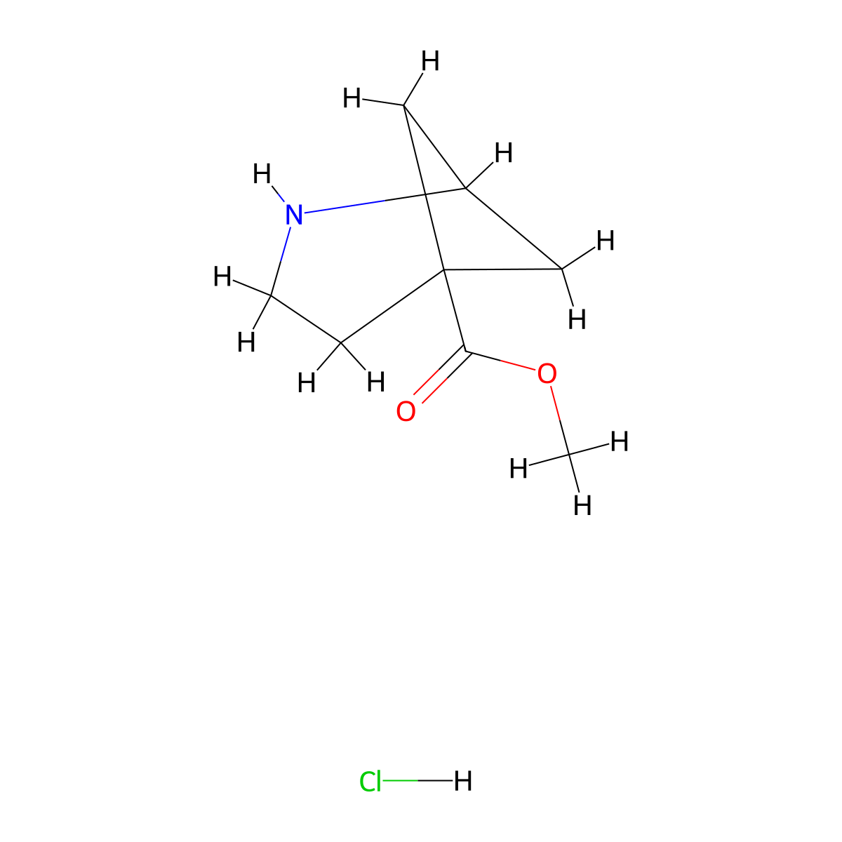 Methyl 2-azabicyclo[3.1.1]heptane-5-carboxylate;hydrochloride molecular structure, CAS 2940954-12-9