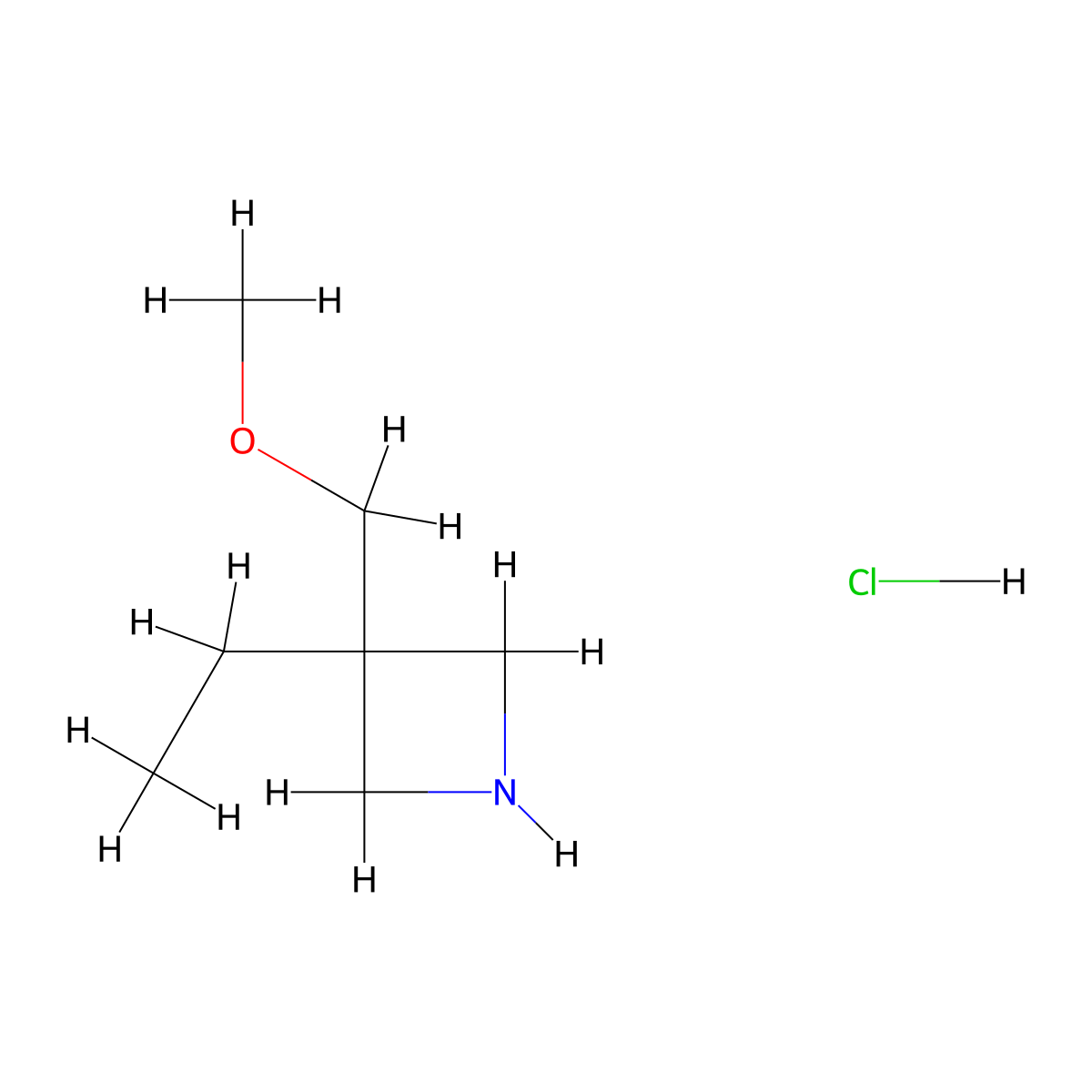 3-Ethyl-3-(methoxymethyl)azetidine hydrochloride molecular structure, CAS 2940954-22-1
