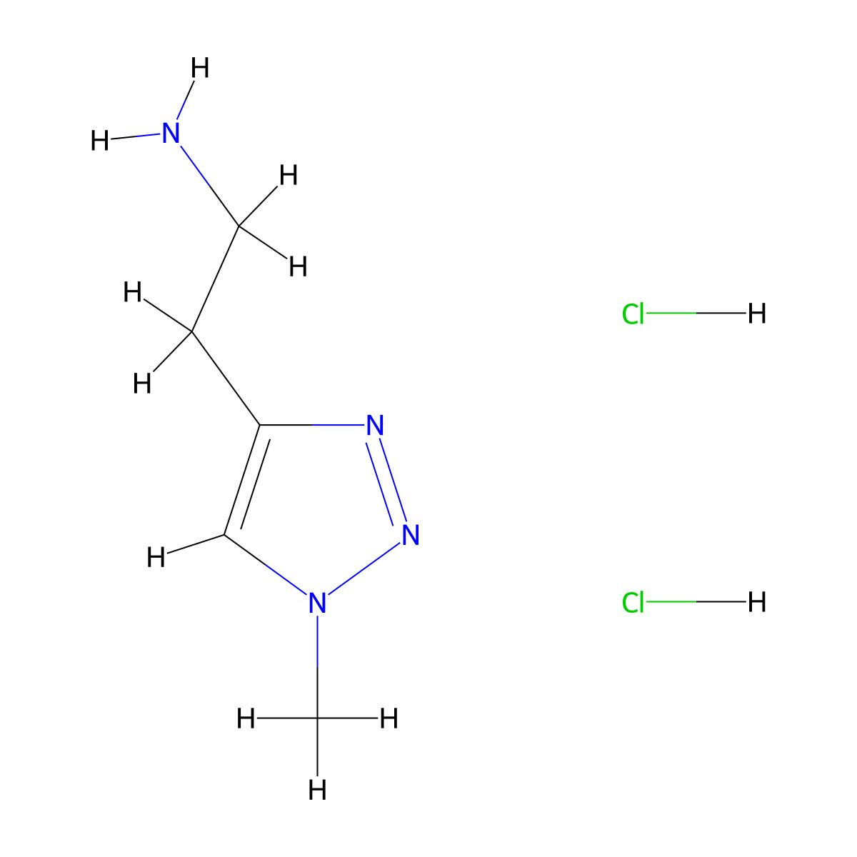 2-(1-Methyltriazol-4-yl)ethanamine dihydrochloride molecular structure, CAS 2940955-01-9