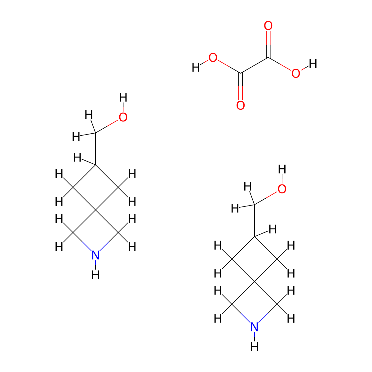 2-Azaspiro[3.3]heptan-6-ylmethanol;hemi(oxalic acid) molecular structure, CAS 2940955-25-7