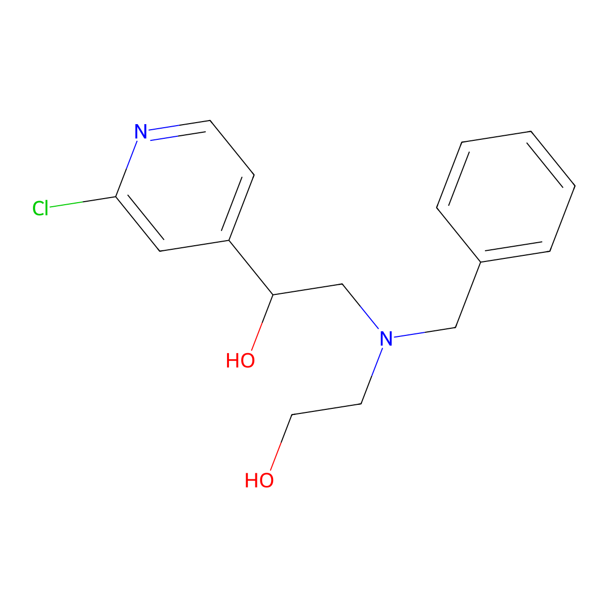 2-[Benzyl(2-hydroxyethyl)amino]-1-(2-chloro-4-pyridyl)ethanol molecular structure, CAS 2940955-31-5