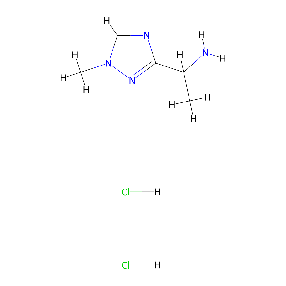 1-(1-Methyl-1,2,4-triazol-3-yl)ethanamine;dihydrochloride molecular structure, CAS 2940955-54-2