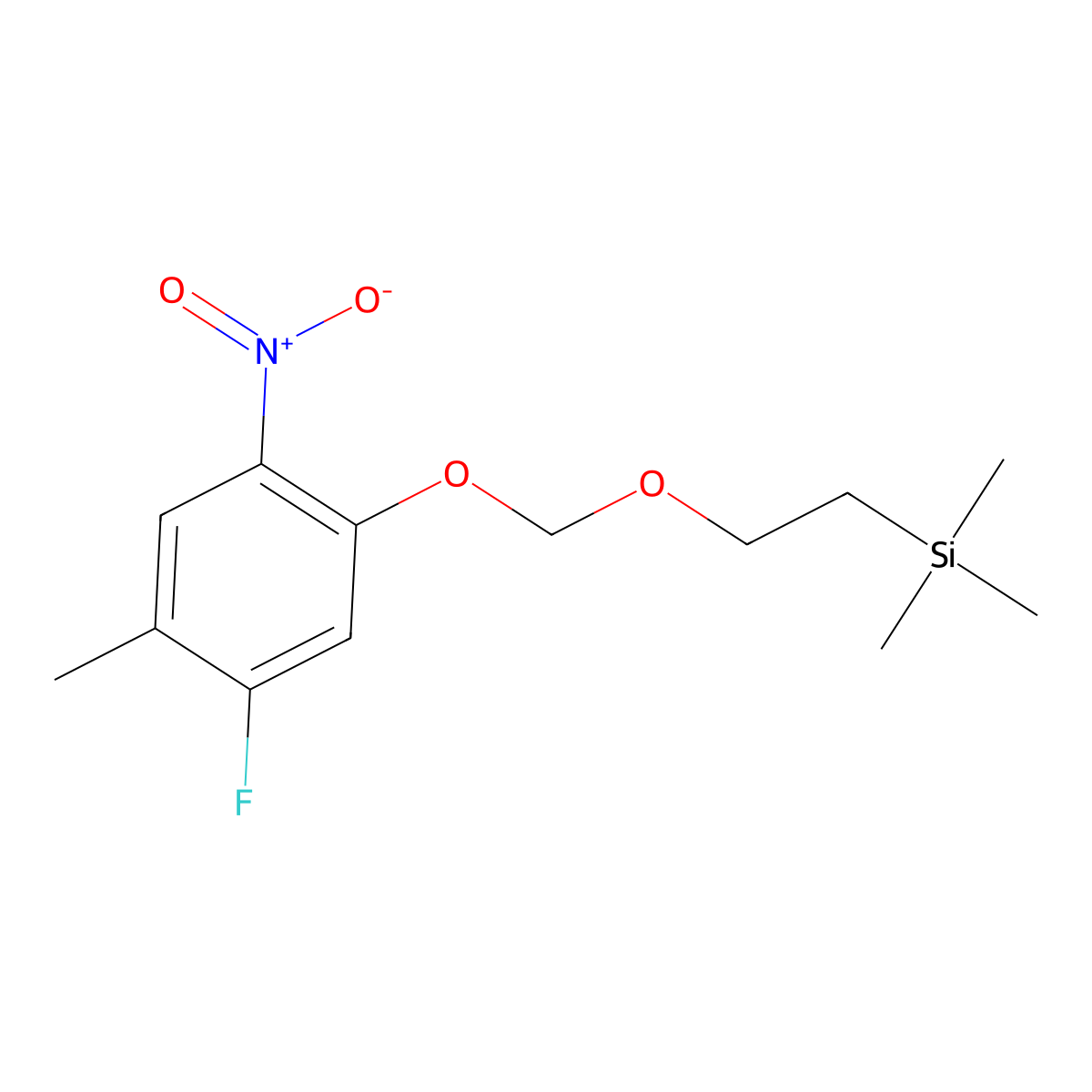 2-[(5-Fluoro-4-methyl-2-nitro-phenoxy)methoxy]ethyl-trimethyl-silane molecular structure, CAS 2940955-56-4