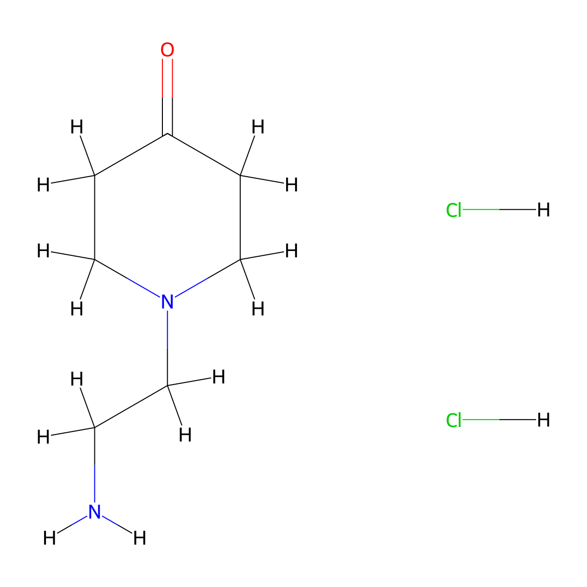 1-(2-Aminoethyl)piperidin-4-one;dihydrochloride molecular structure, CAS 2940956-12-5