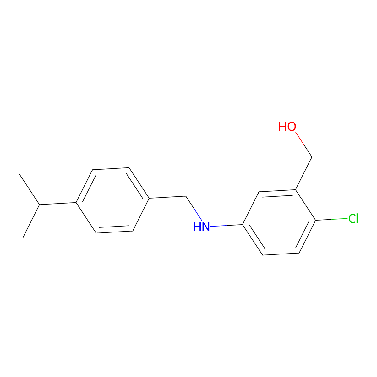 [2-Chloro-5-[(4-isopropylphenyl)methylamino]phenyl]methanol molecular structure, CAS 2940956-38-5