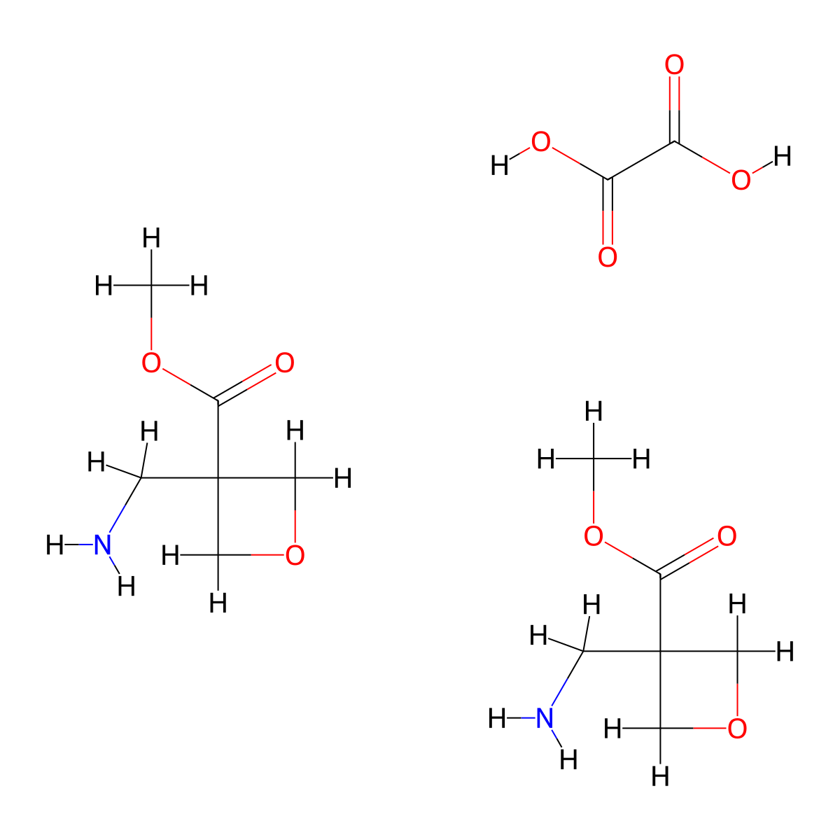 Methyl 3-(aminomethyl)oxetane-3-carboxylate;hemi(oxalic acid) molecular structure, CAS 2940956-48-7