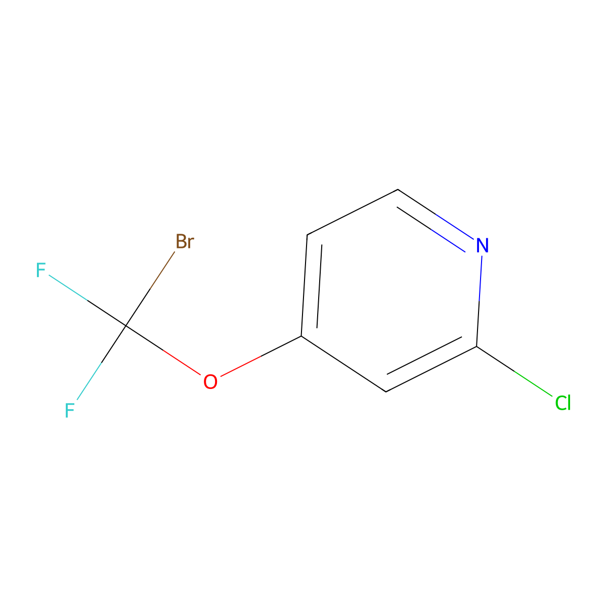 4-[Bromo(difluoro)methoxy]-2-chloro-pyridine molecular structure, CAS 2940956-51-2