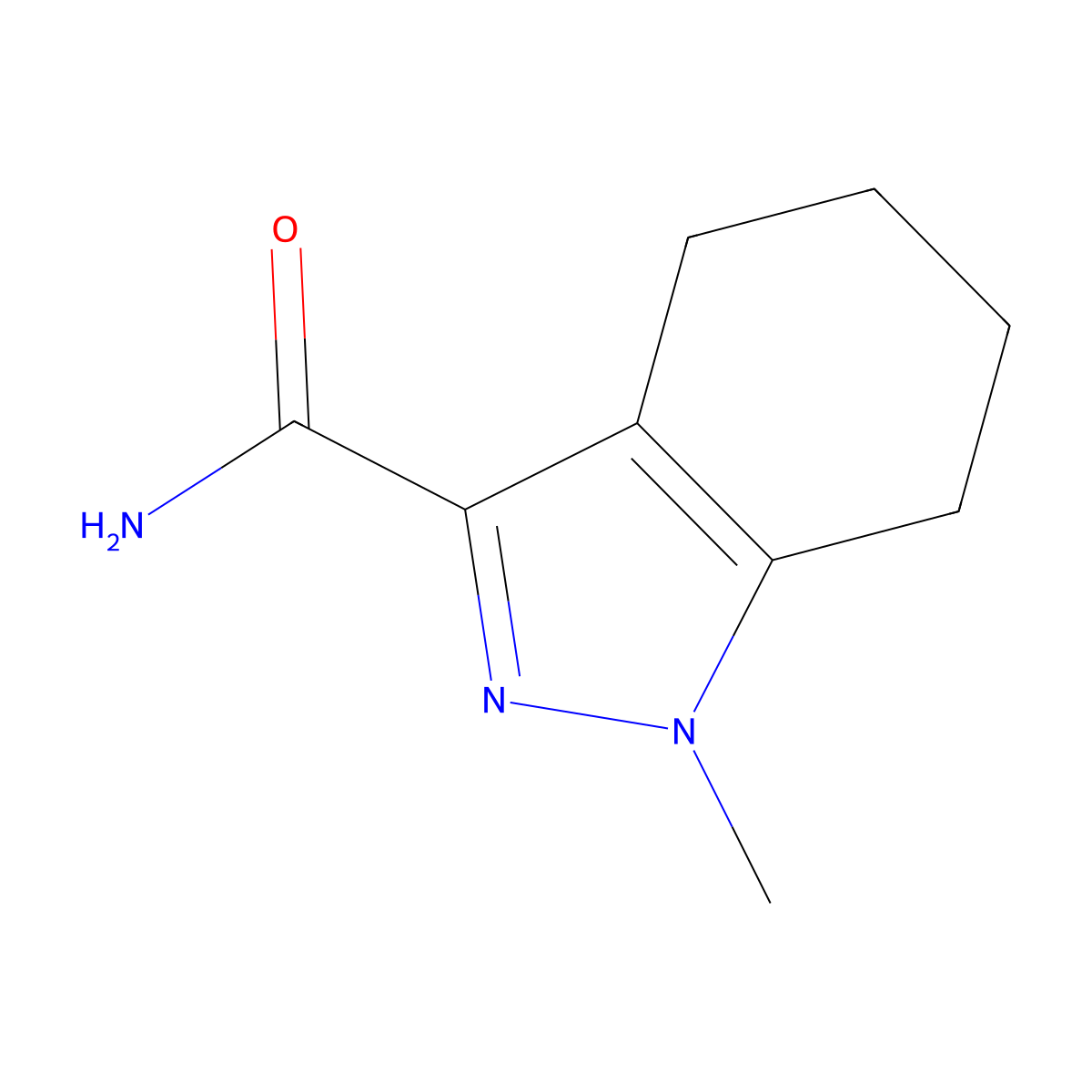 1-Methyl-4,5,6,7-tetrahydroindazole-3-carboxamide molecular structure, CAS 2940956-54-5