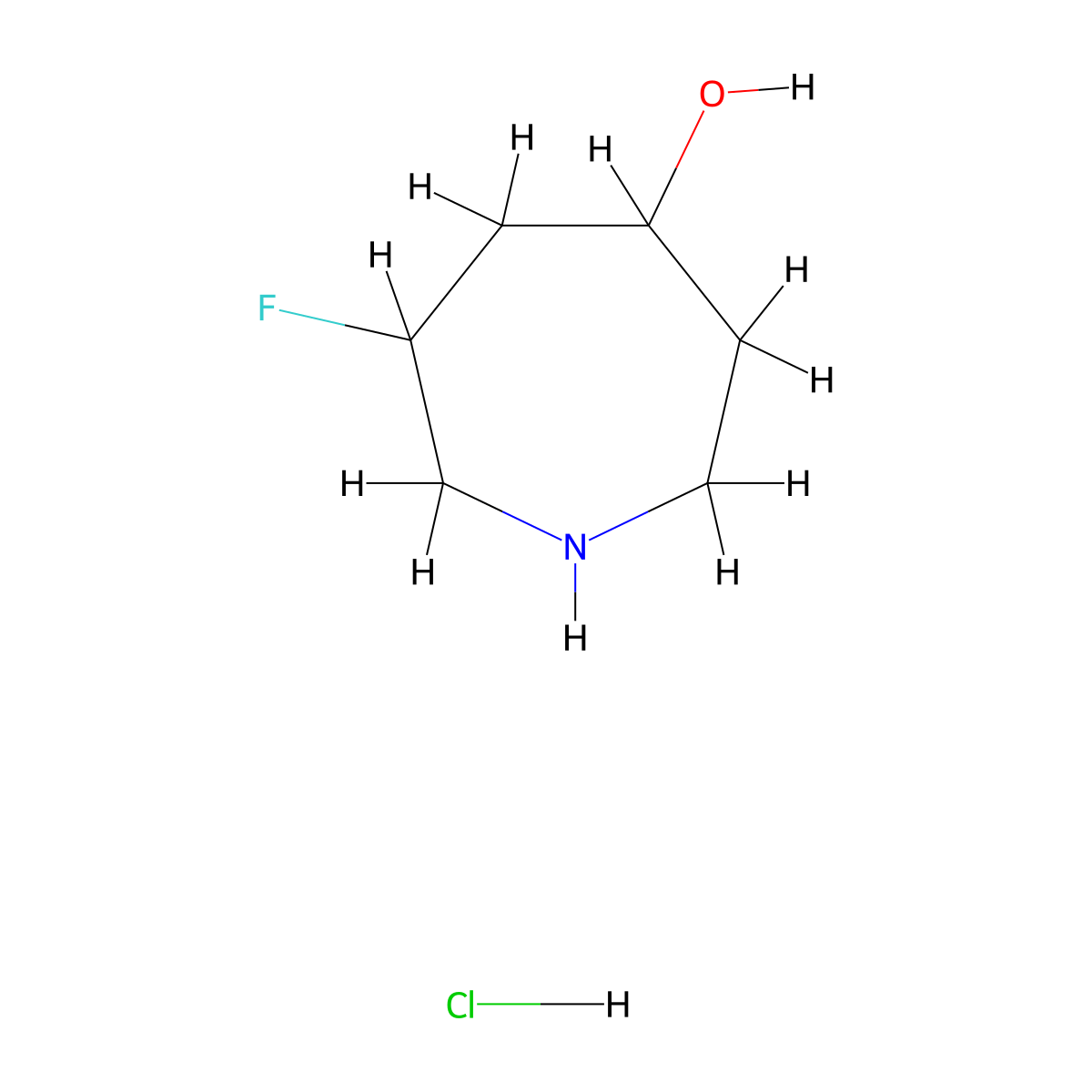 6-Fluoroazepan-4-ol hydrochloride molecular structure, CAS 2940956-97-6