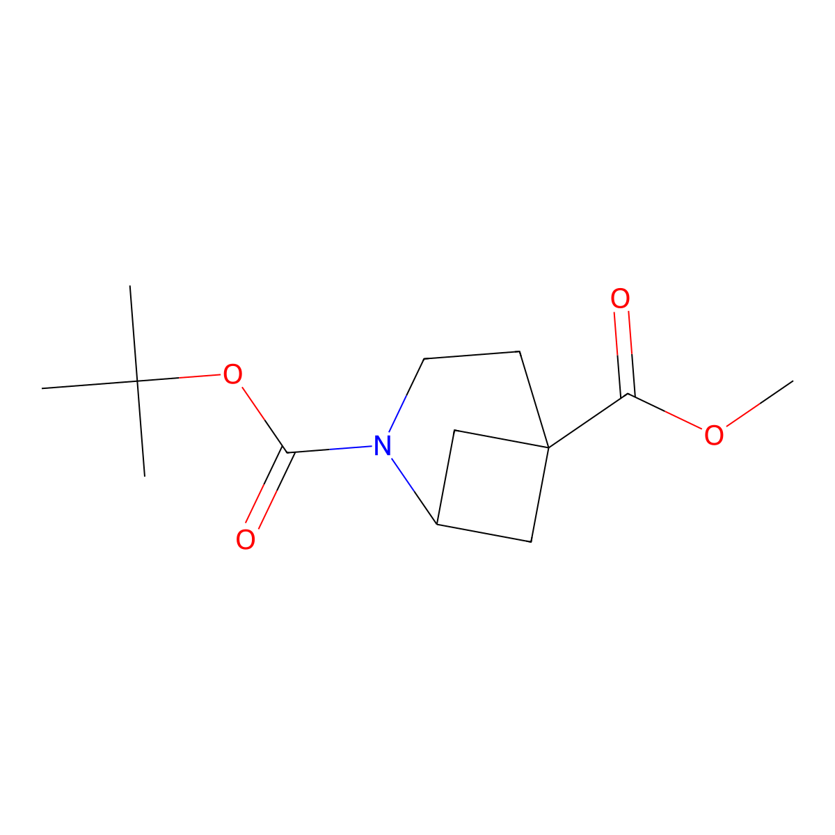 O2-Tert-butyl O5-methyl 2-azabicyclo[3.1.1]heptane-2,5-dicarboxylate molecular structure, CAS 2940957-58-2