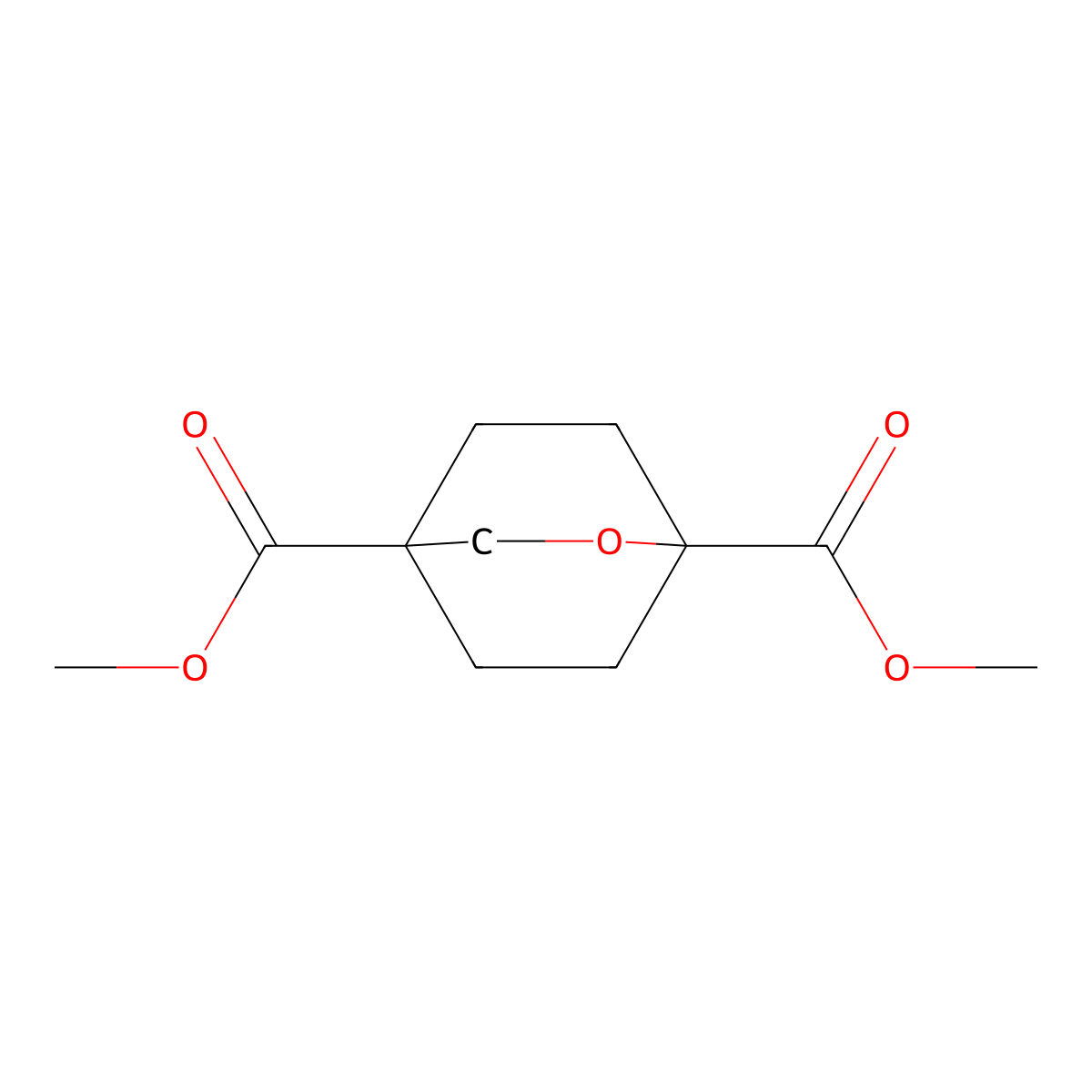 Dimethyl 2-oxabicyclo[2.2.2]octane-1,4-dicarboxylate molecular structure, CAS 2940957-95-7