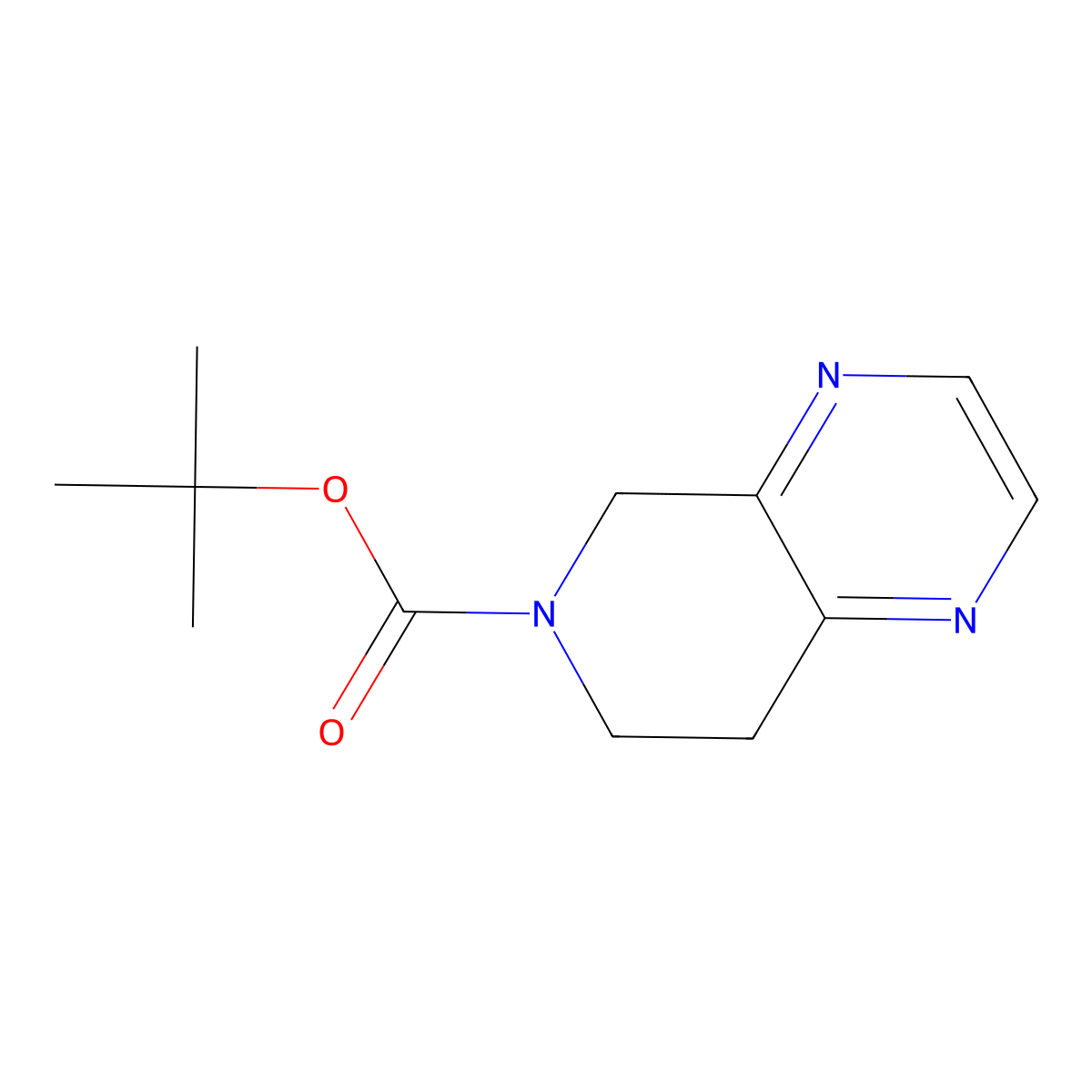 Tert-butyl 7,8-dihydro-5H-pyrido[3,4-B]pyrazine-6-carboxylate molecular structure, CAS 2940958-23-4