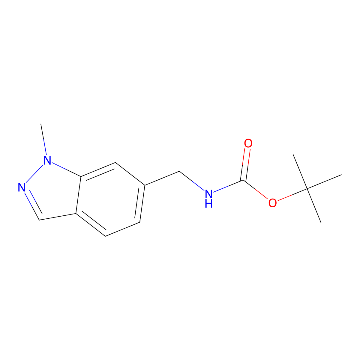 Tert-butyl N-[(1-methylindazol-6-YL)methyl]carbamate molecular structure, CAS 2940959-14-6