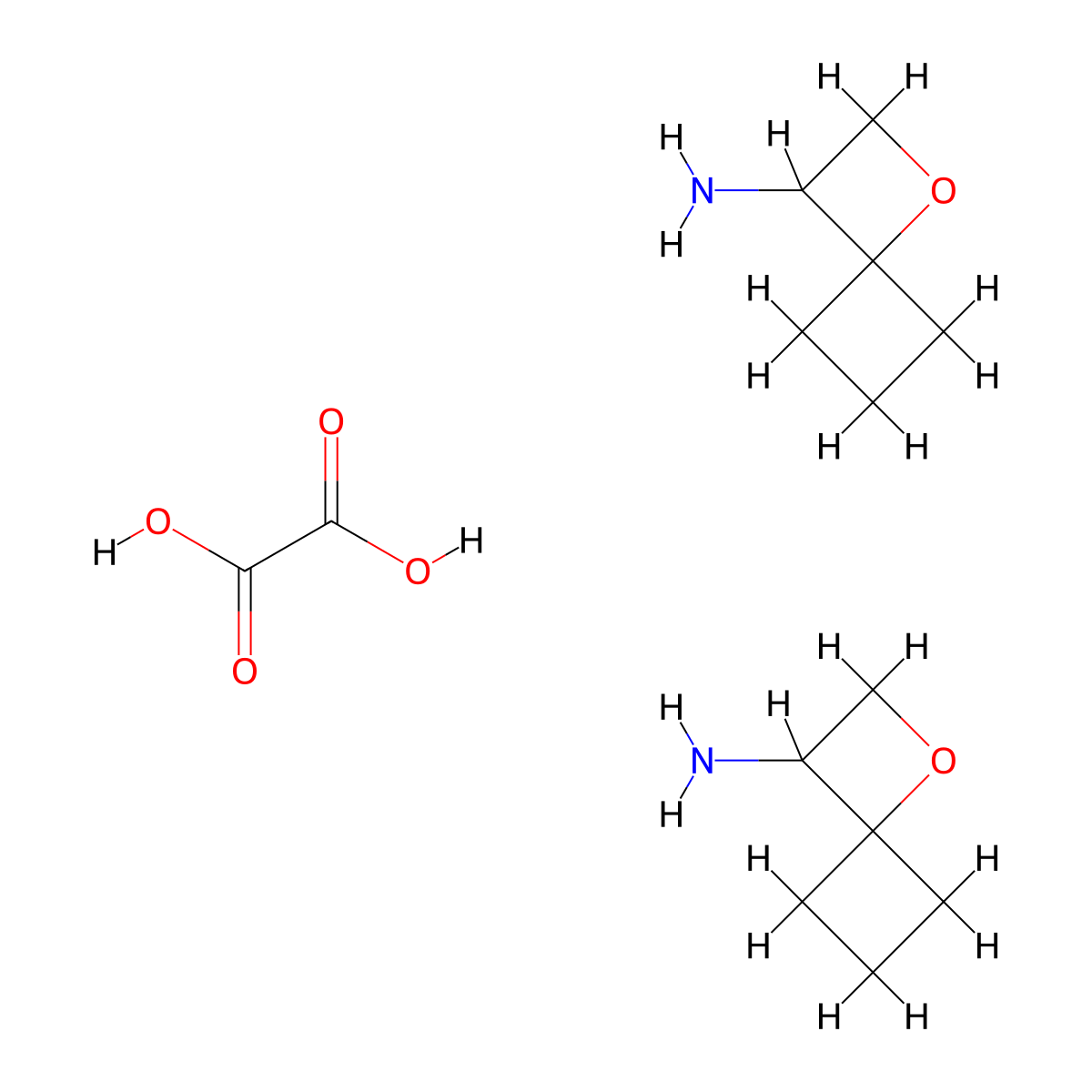Oxalic acid;1-oxaspiro[3.3]heptan-3-amine molecular structure, CAS 2940959-70-4
