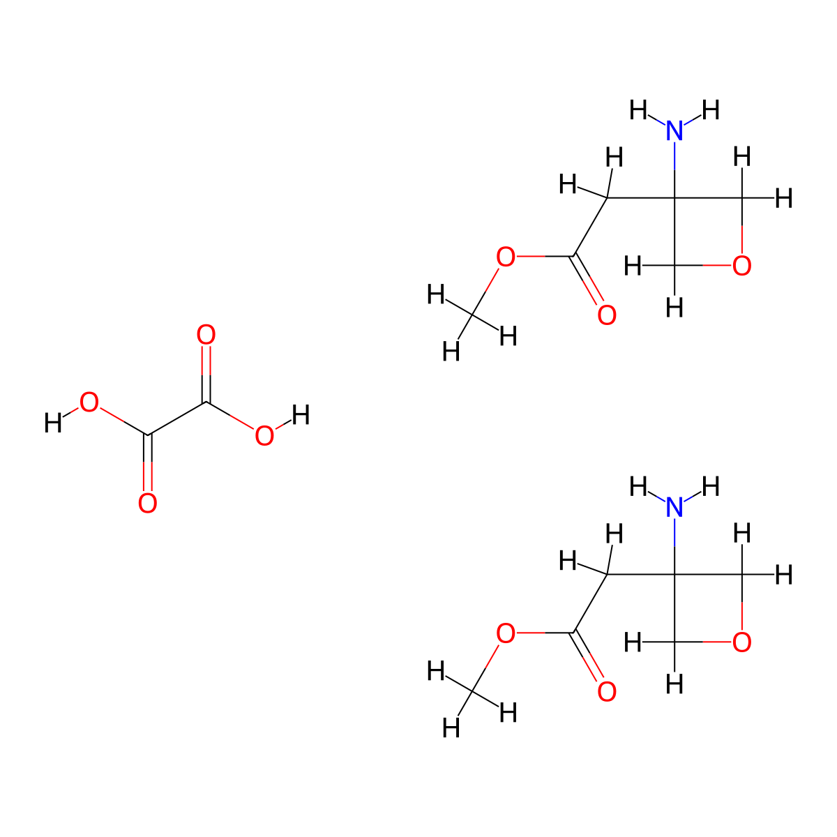 Methyl 2-(3-aminooxetan-3-yl)acetate;oxalic acid molecular structure, CAS 2940960-19-8