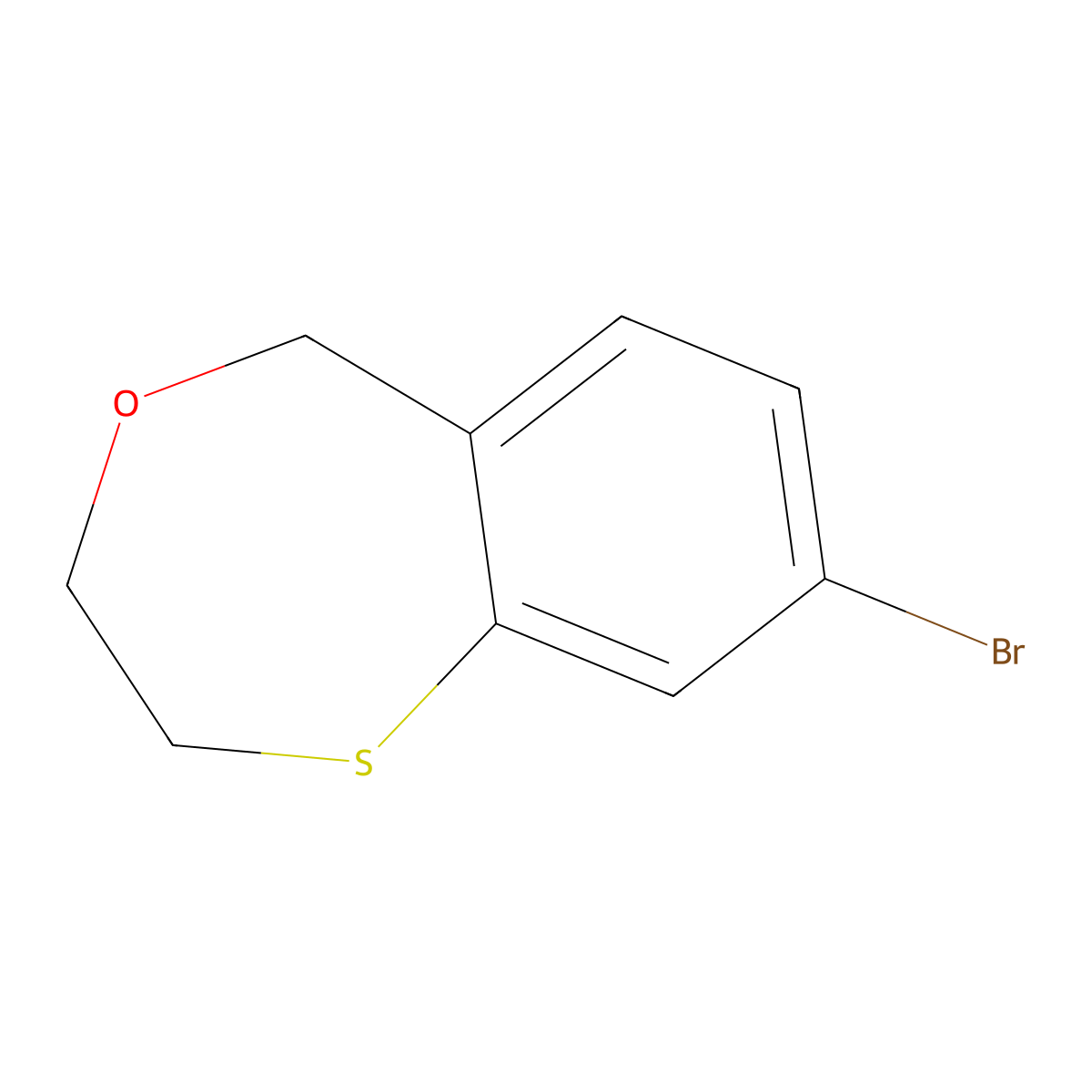 8-Bromo-3,5-dihydro-2H-4,1-benzoxathiepine molecular structure, CAS 2940960-31-4