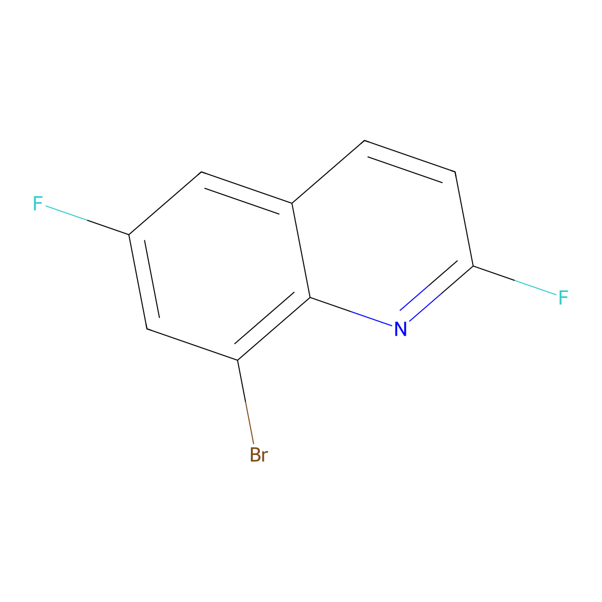 8-Bromo-2,6-difluoro-quinoline molecular structure, CAS 2940960-39-2