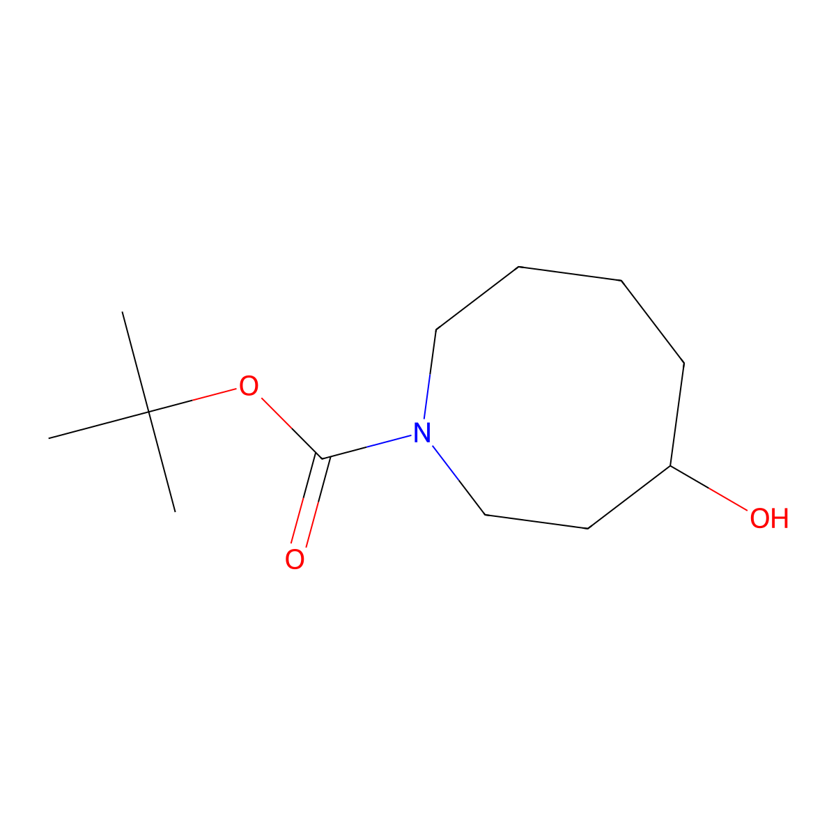 Tert-butyl 4-hydroxyazocane-1-carboxylate molecular structure, CAS 2940961-12-4