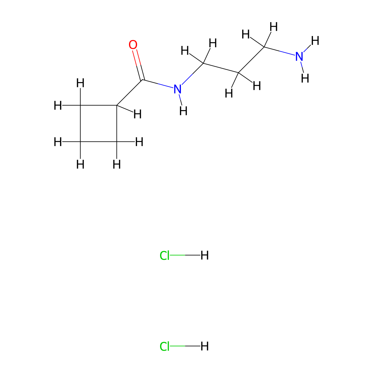 N-(3-aminopropyl)cyclobutanecarboxamide;dihydrochloride molecular structure, CAS 2940961-26-0
