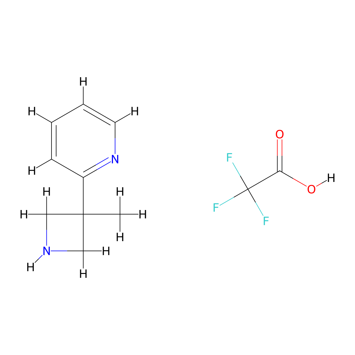 2-(3-Methylazetidin-3-yl)pyridine 2,2,2-trifluoroacetic acid molecular structure, CAS 2940961-42-0