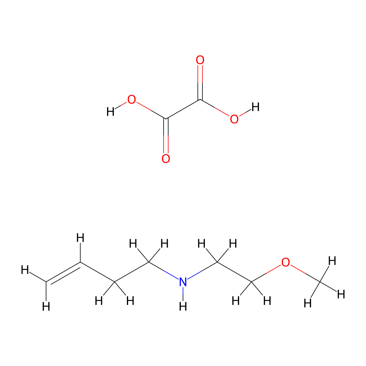 N-(2-methoxyethyl)but-3-en-1-amine;oxalic acid molecular structure, CAS 2940962-03-6