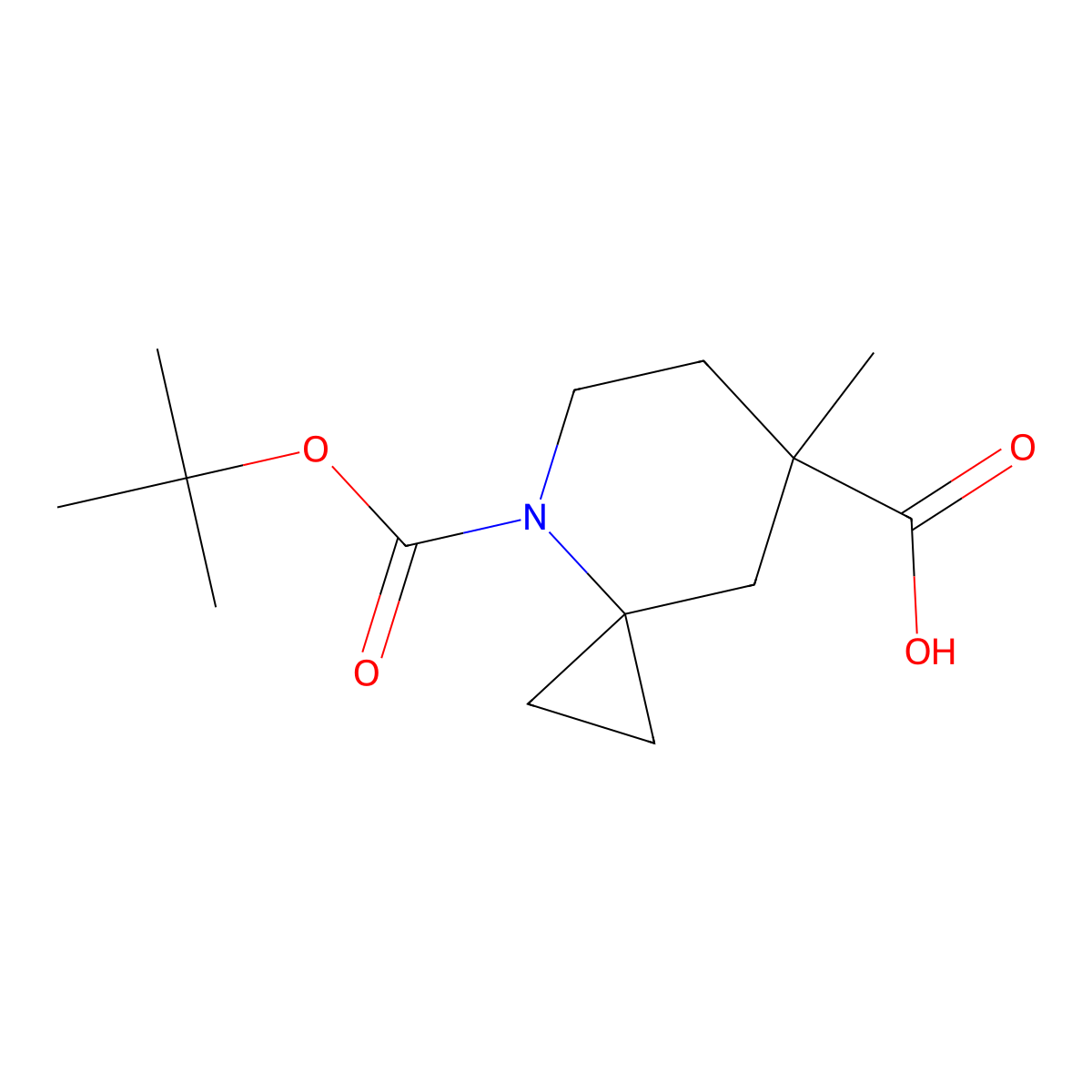 4-[(Tert-butoxy)carbonyl]-7-methyl-4-azaspiro[2.5]octane-7-carboxylic acid molecular structure, CAS 2940962-42-3