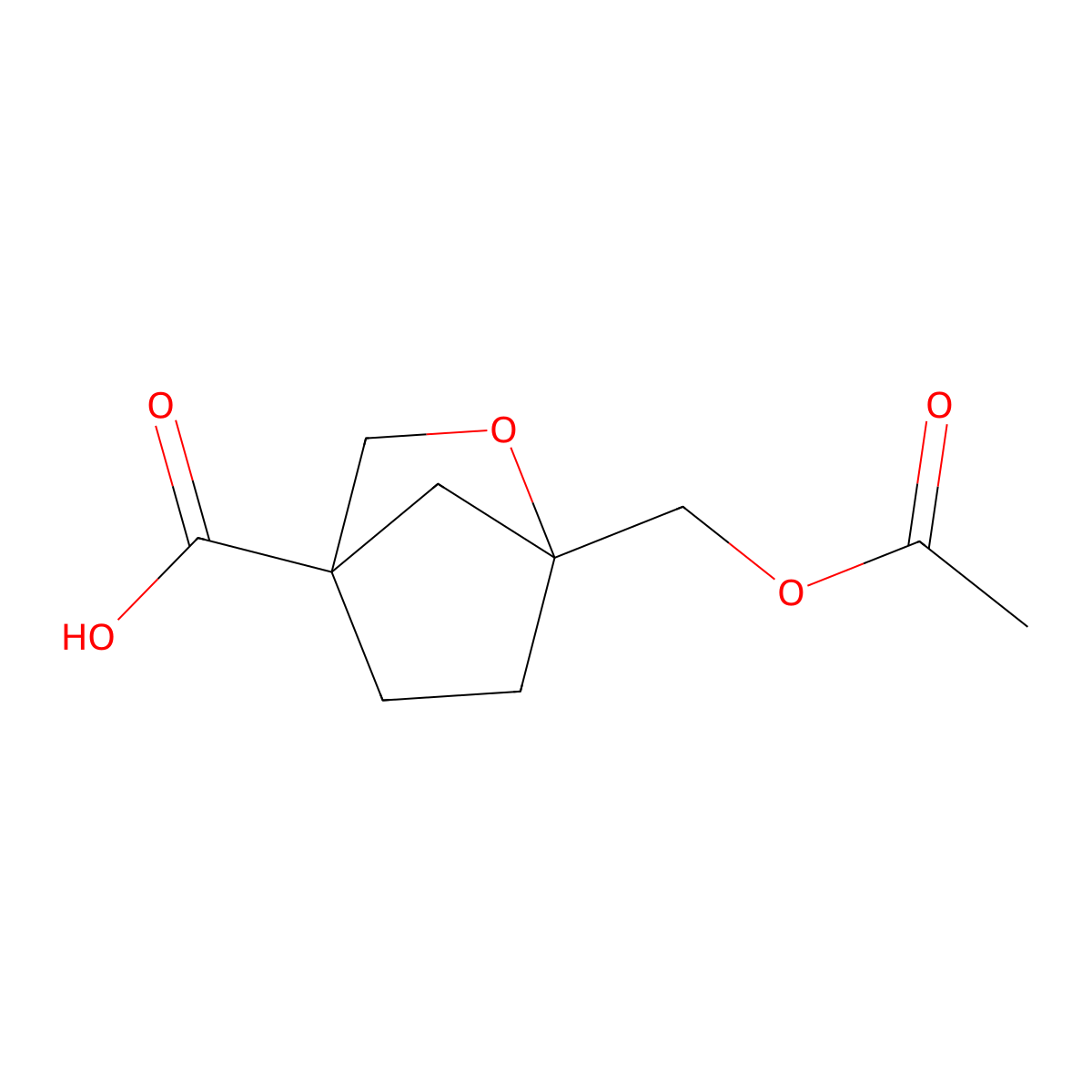 1-(Acetoxymethyl)-2-oxabicyclo[2.2.1]heptane-4-carboxylic acid molecular structure, CAS 2940962-53-6