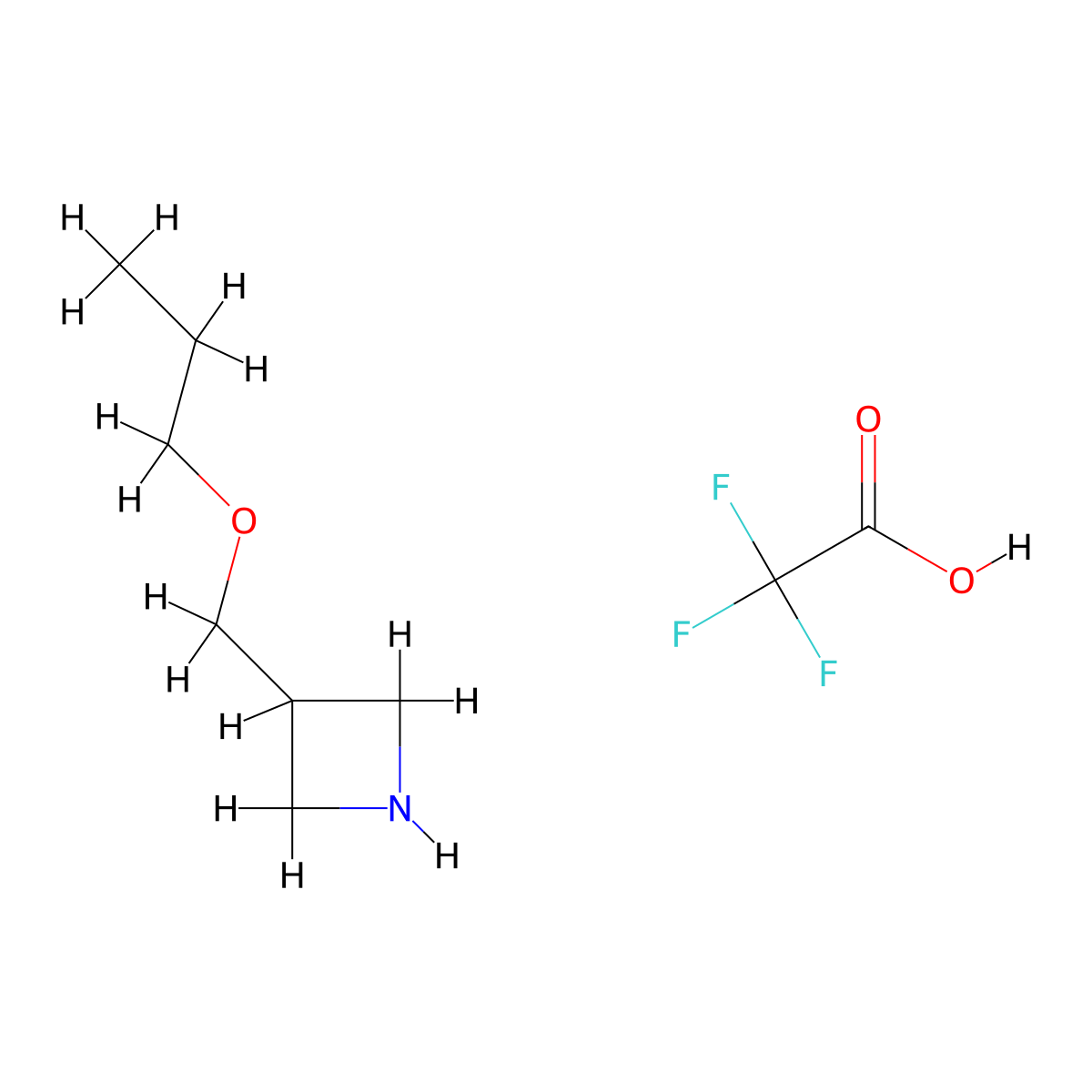 3-(Propoxymethyl)azetidine;2,2,2-trifluoroacetic acid molecular structure, CAS 2940963-16-4