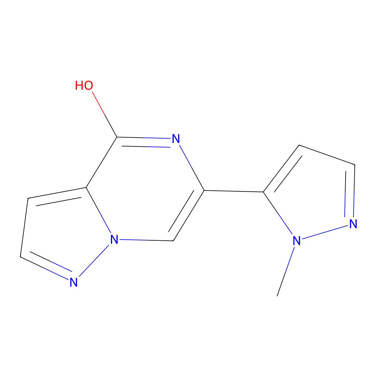 6-(2-Methylpyrazol-3-YL)pyrazolo[1,5-A]pyrazin-4-OL molecular structure, CAS 2940963-37-9