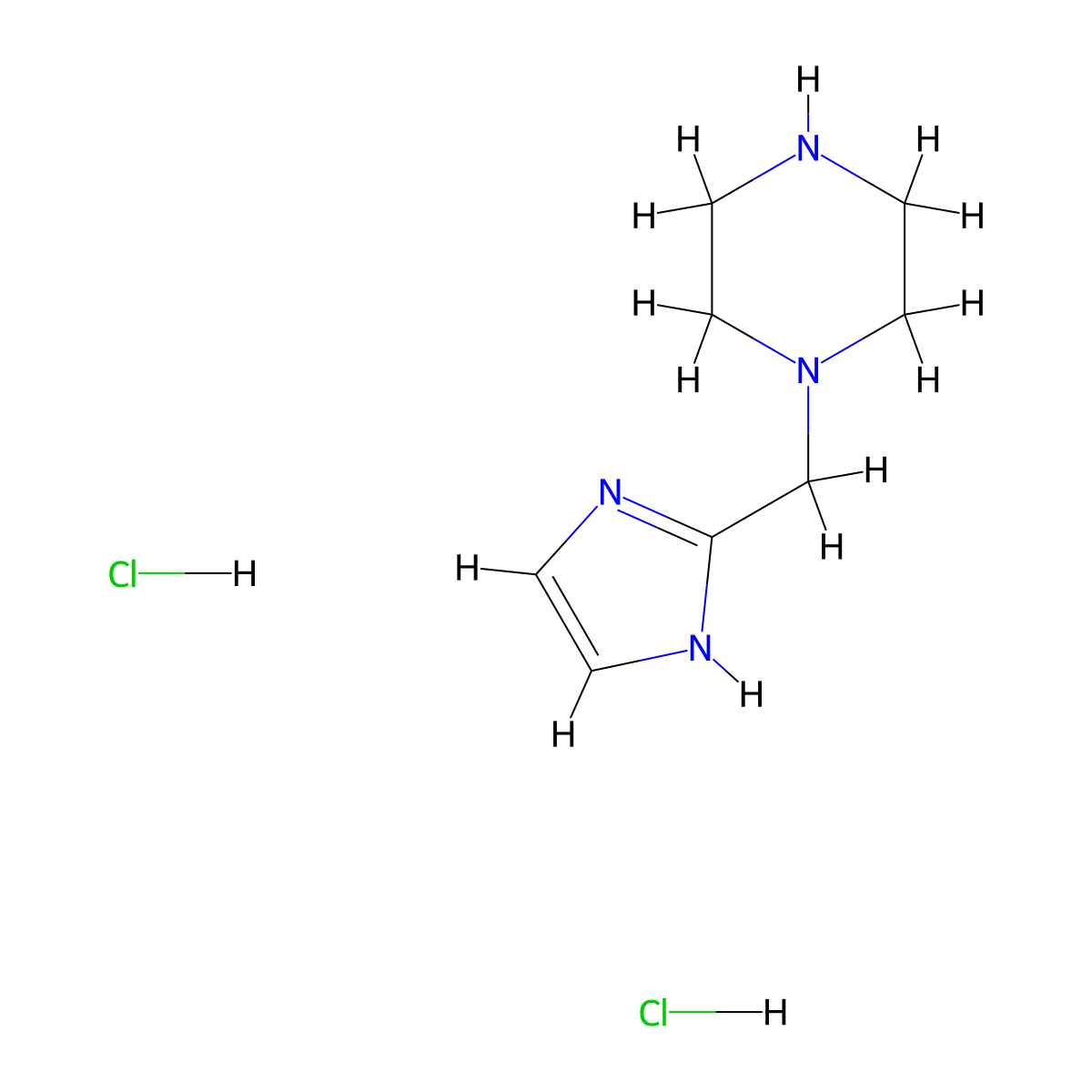 1-(1H-imidazol-2-ylmethyl)piperazine;dihydrochloride molecular structure, CAS 2940963-84-6