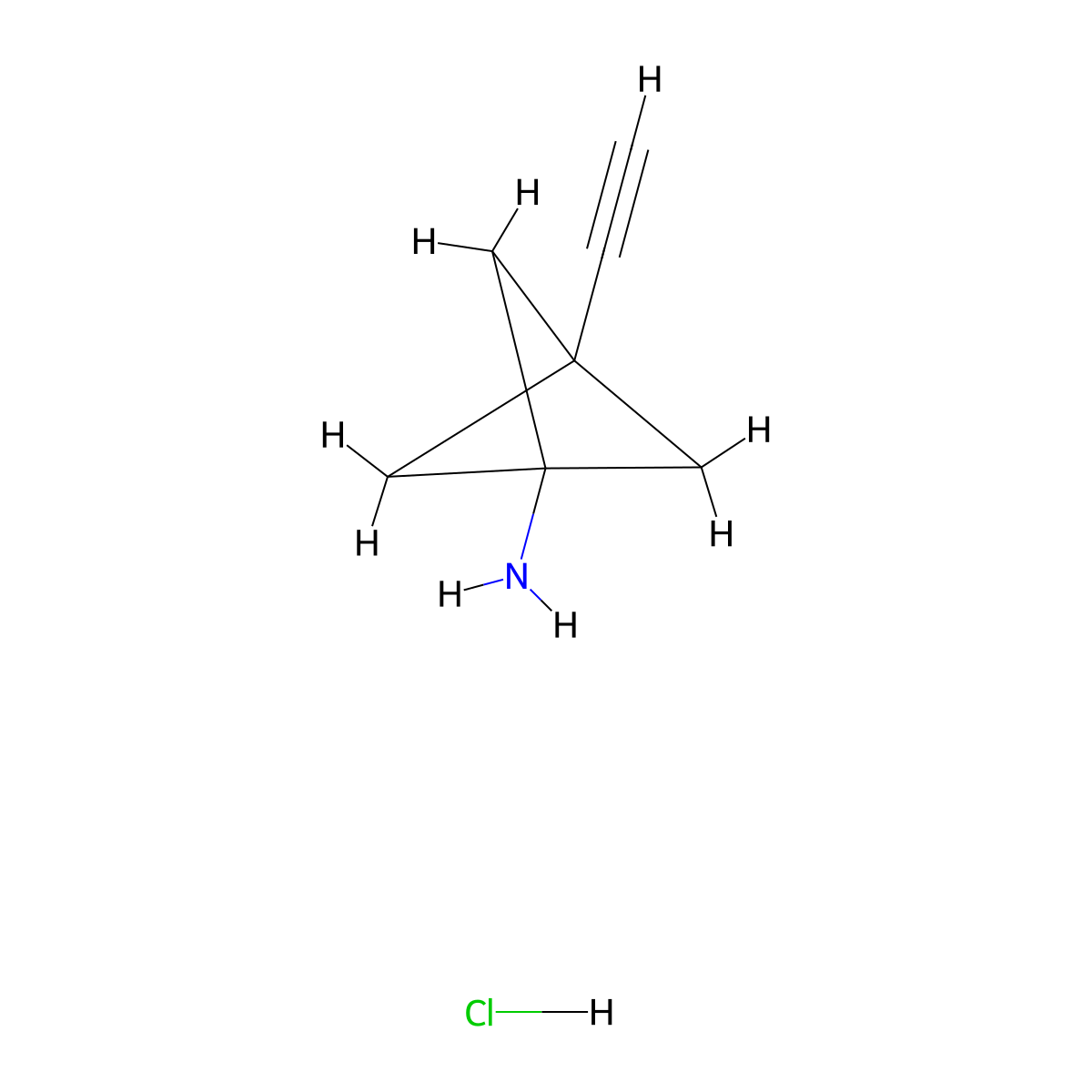 3-Ethynylbicyclo[1.1.1]pentan-1-amine;hydrochloride molecular structure, CAS 2940964-04-3