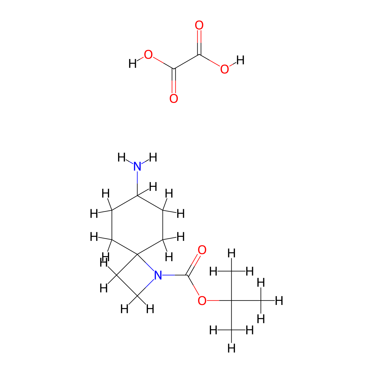 7-Amino-1-Boc-1-azaspiro[3.5]nonane Oxalate molecular structure, CAS 2940964-16-7