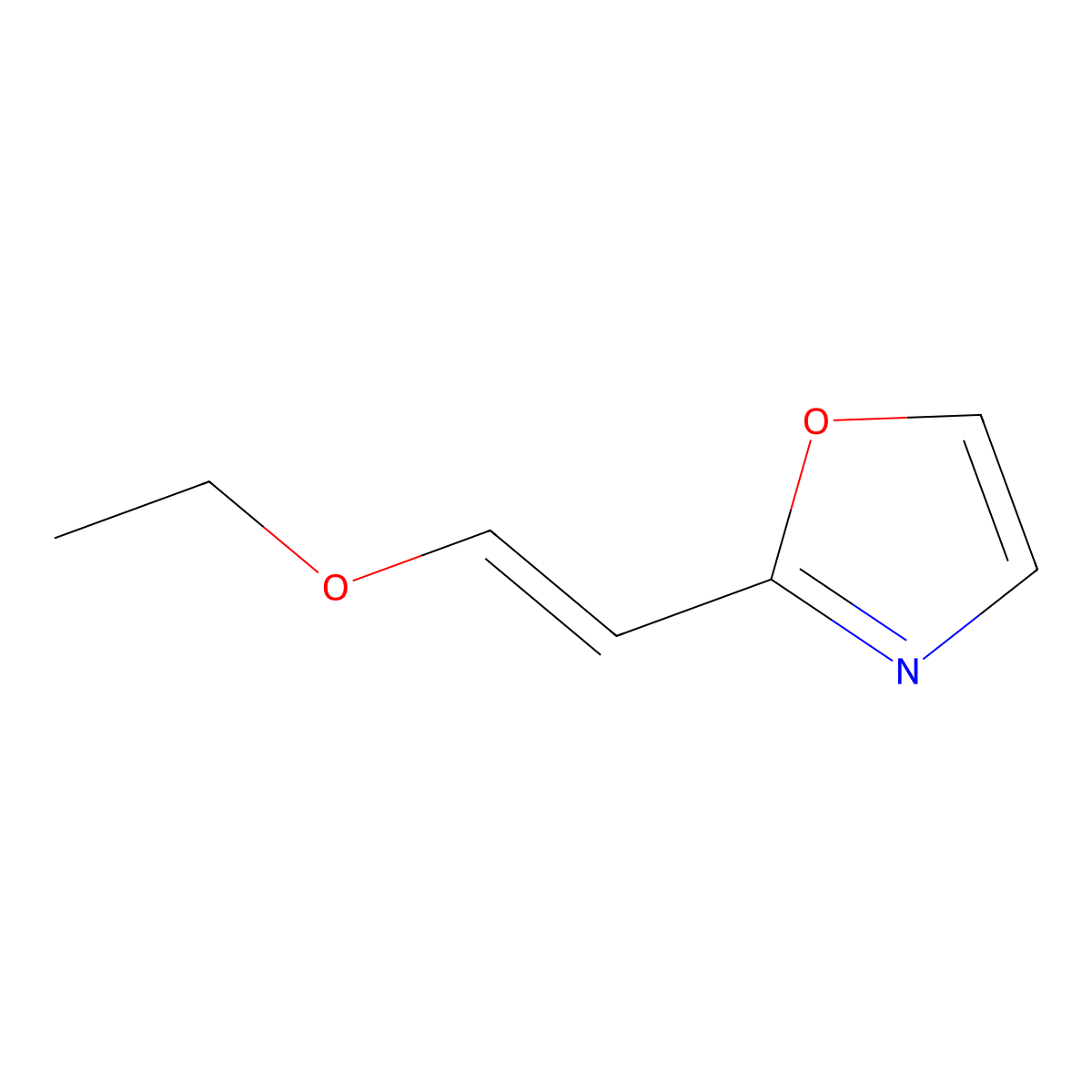 2-[(E)-2-Ethoxyvinyl]oxazole molecular structure, CAS 2940964-48-5