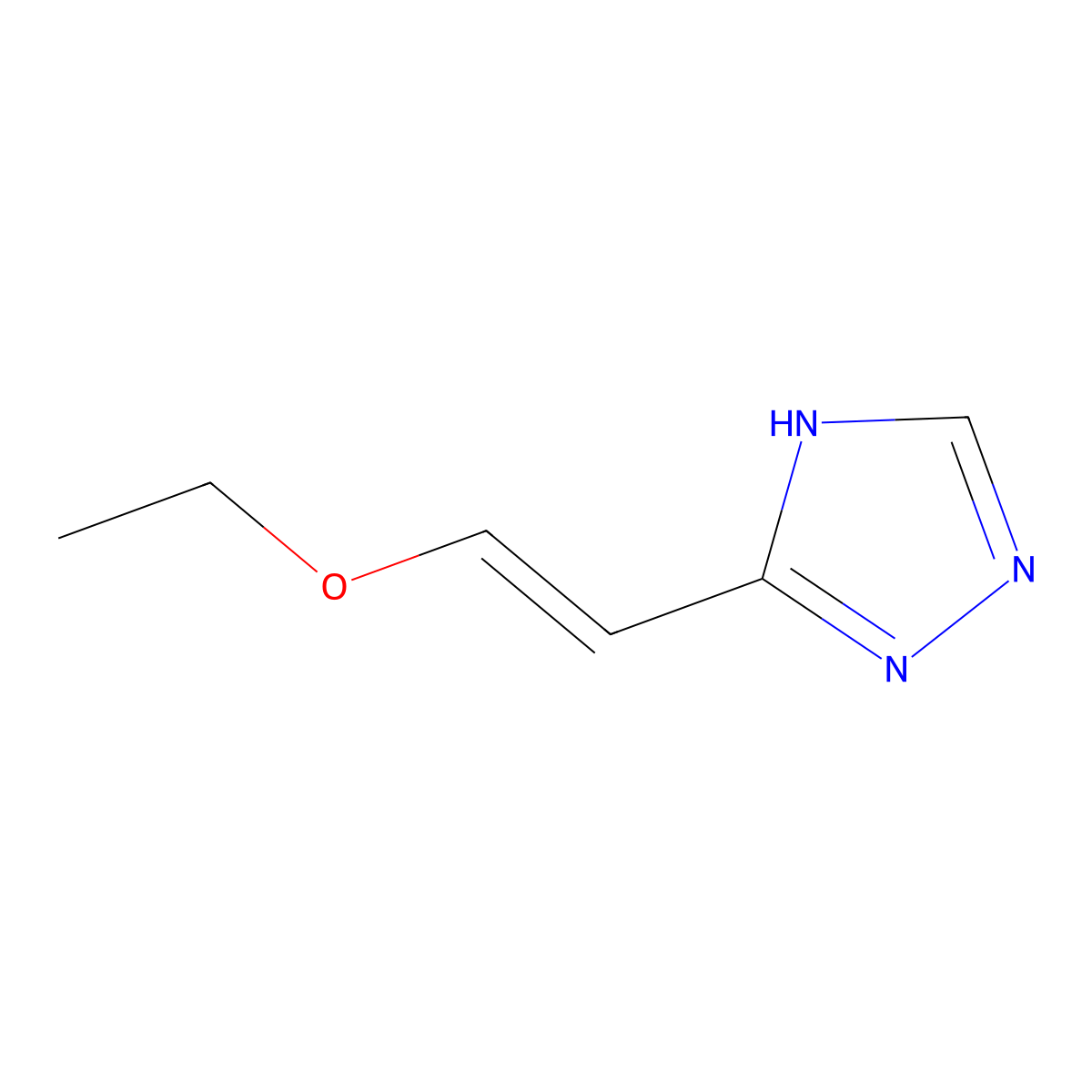 3-[(E)-2-Ethoxyvinyl]-4H-1,2,4-triazole molecular structure, CAS 2940964-54-3