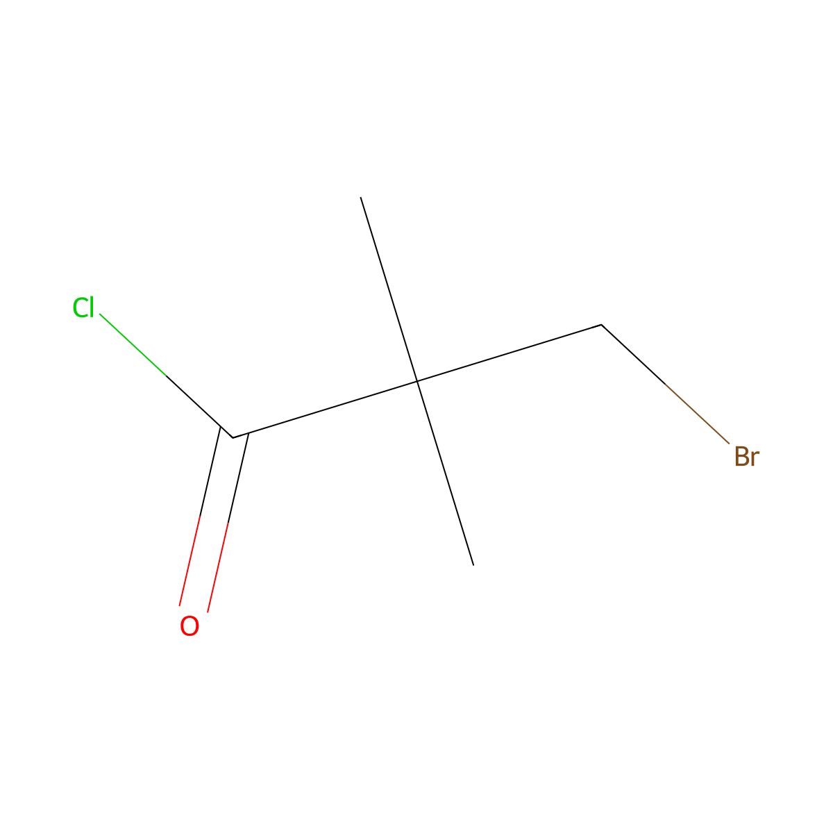 3-Bromo-2,2-dimethylpropanoyl chloride molecular structure, CAS 2941-17-5