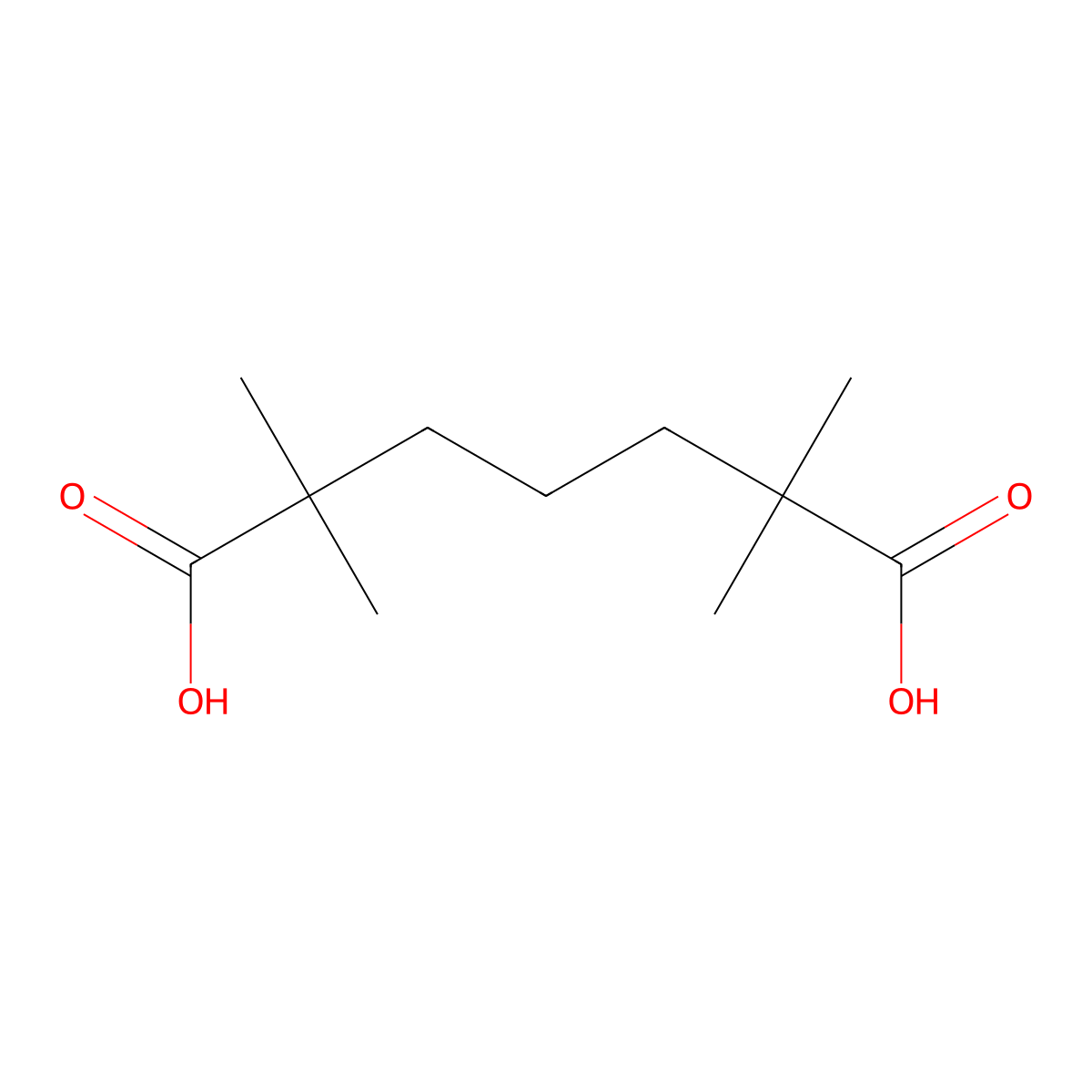 2,2,6,6-Tetramethylpimelic Acid molecular structure, CAS 2941-45-9