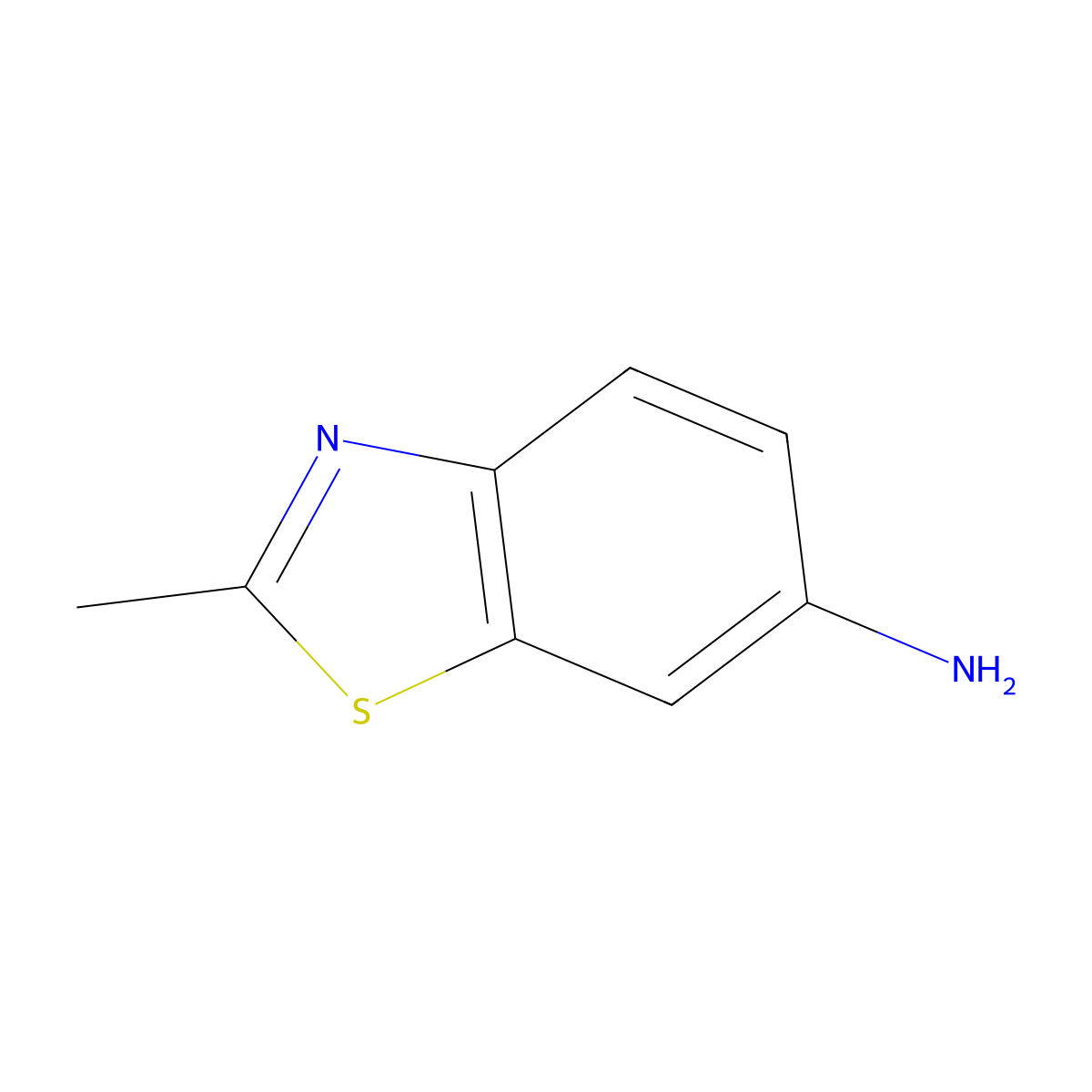 2-Methyl-1,3-benzothiazol-6-amine molecular structure, CAS 2941-62-0