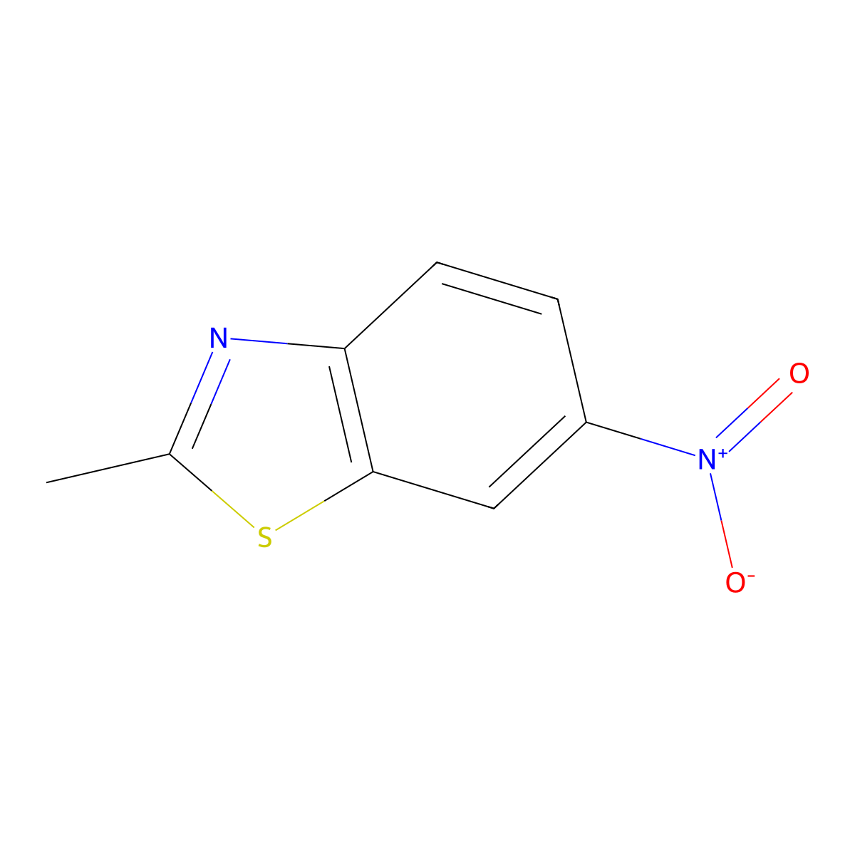 Benzothiazole, 2-methyl-6-nitro- molecular structure, CAS 2941-63-1