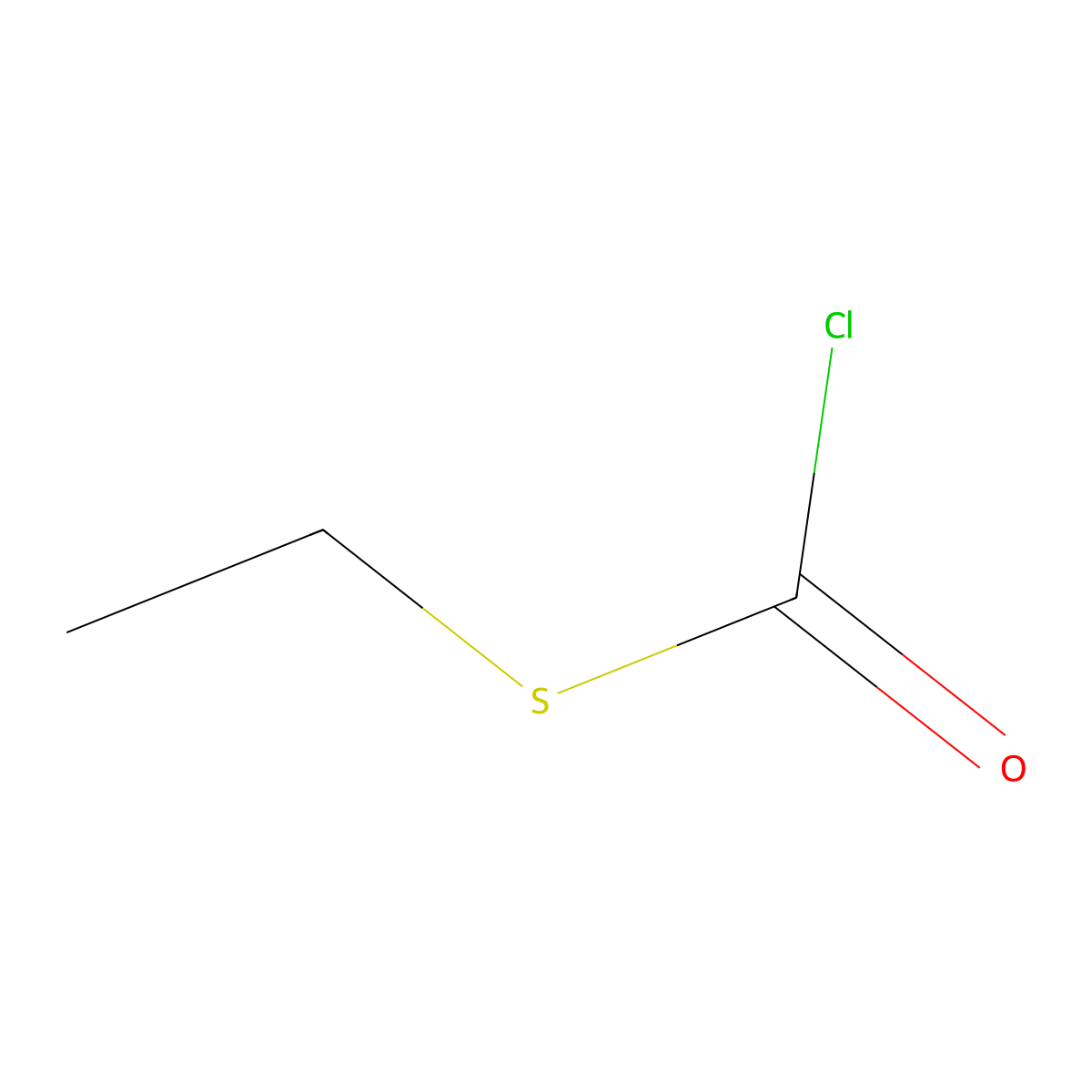 Ethyl chlorothioformate molecular structure, CAS 2941-64-2