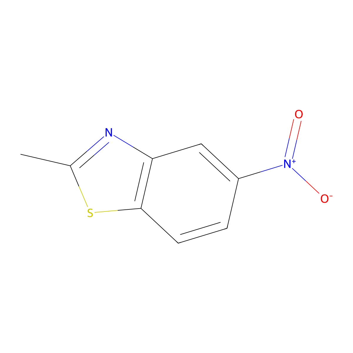 Benzothiazole, 2-methyl-5-nitro- molecular structure, CAS 2941-66-4
