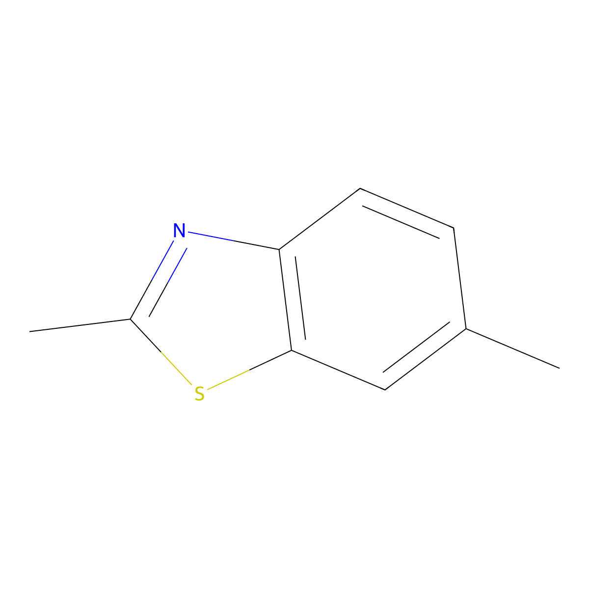 2,6-Dimethylbenzothiazole molecular structure, CAS 2941-71-1