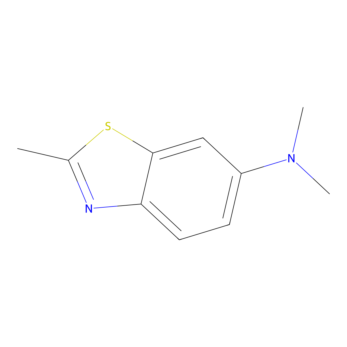 N,N,2-Trimethyl-1,3-benzothiazol-6-amine molecular structure, CAS 2941-73-3