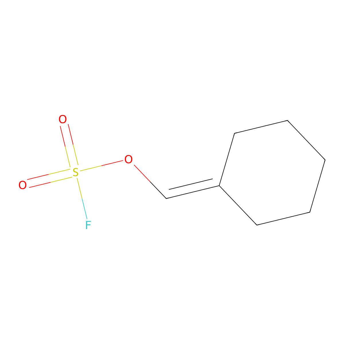 Cyclohexylidenemethyl sulfurofluoridate molecular structure, CAS 2941084-58-6