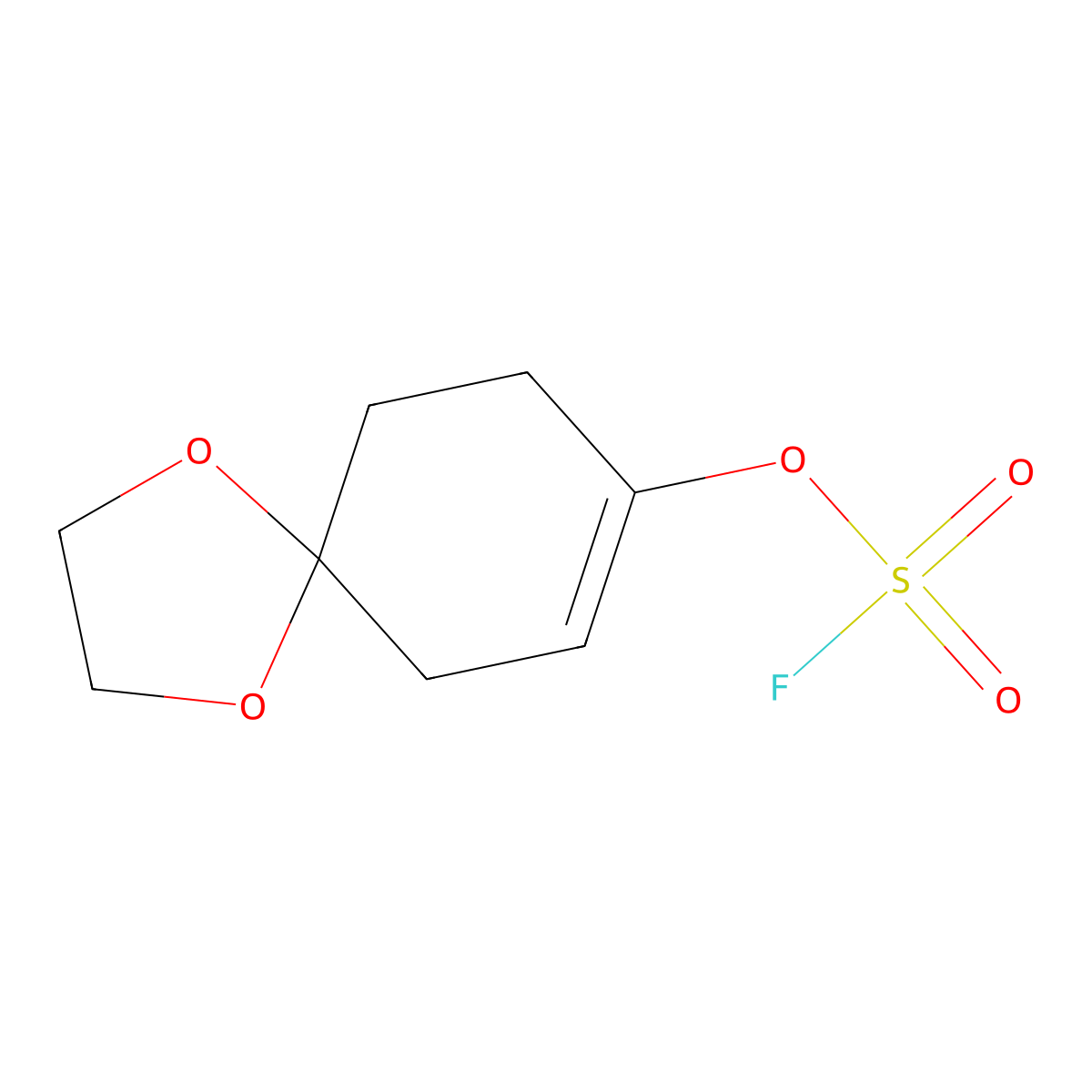 1,4-Dioxaspiro[4.5]dec-7-en-8-yl sulfurofluoridate molecular structure, CAS 2941084-59-7