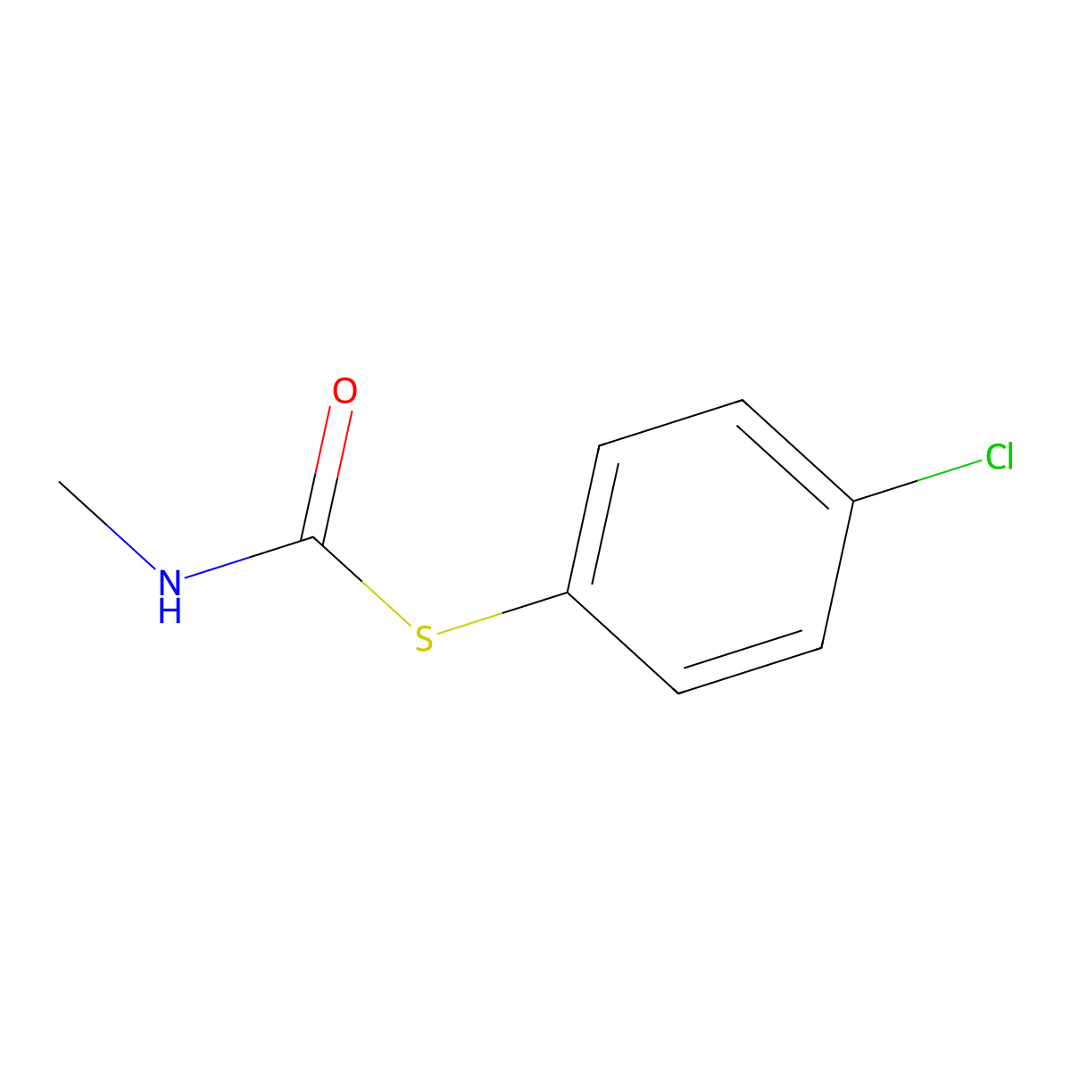 S-(4-Chlorophenyl) N-methylthiocarbamate molecular structure, CAS 29411-04-9