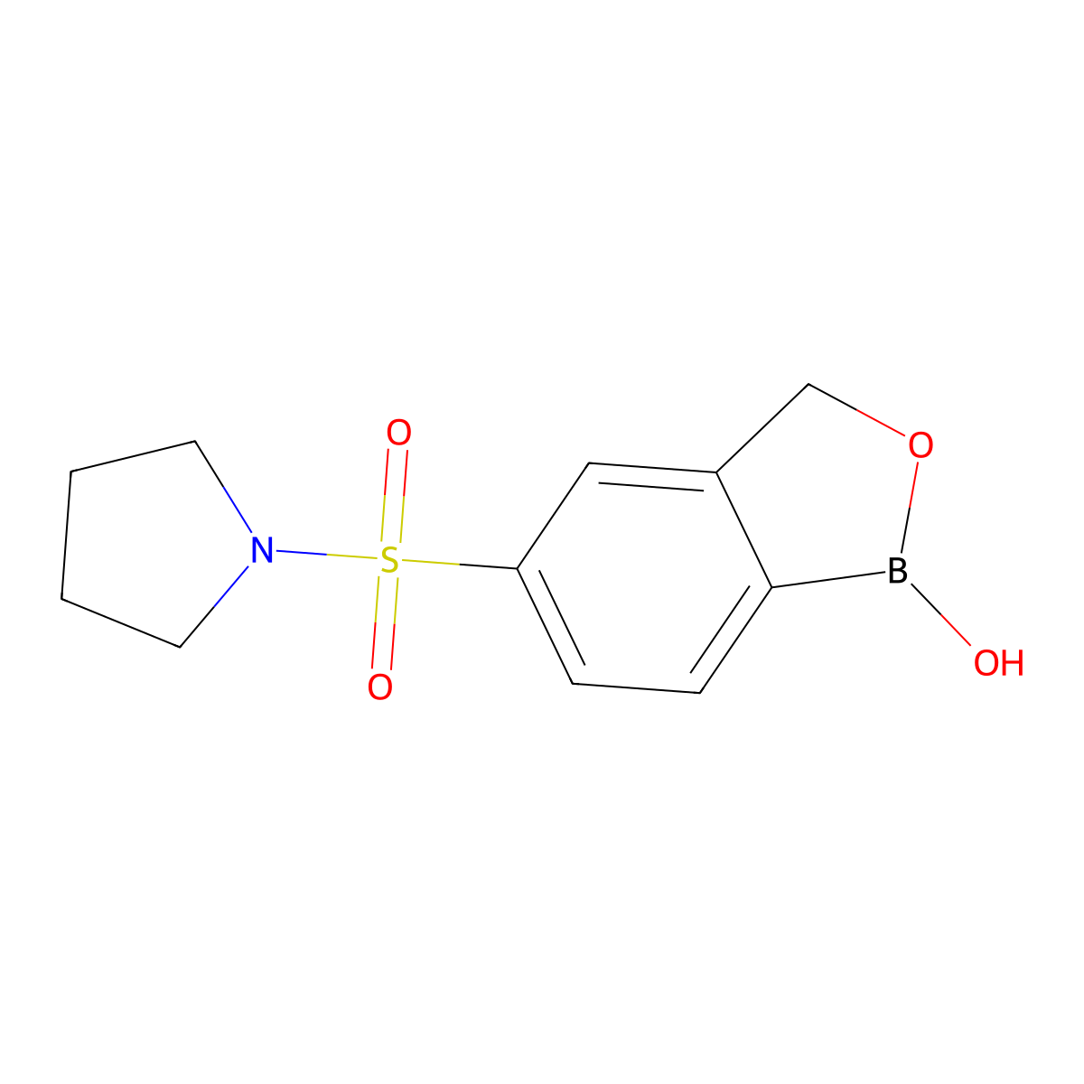 5-(Pyrrolidine-1-sulfonyl)-1,3-dihydro-2,1-benzoxaborol-1-ol molecular structure, CAS 2941257-78-7
