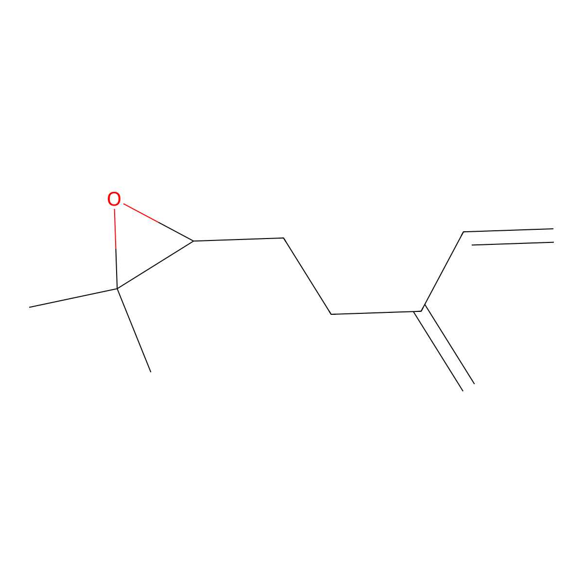 Oxirane, 2,2-dimethyl-3-(3-methylene-4-penten-1-yl)- molecular structure, CAS 29414-55-9